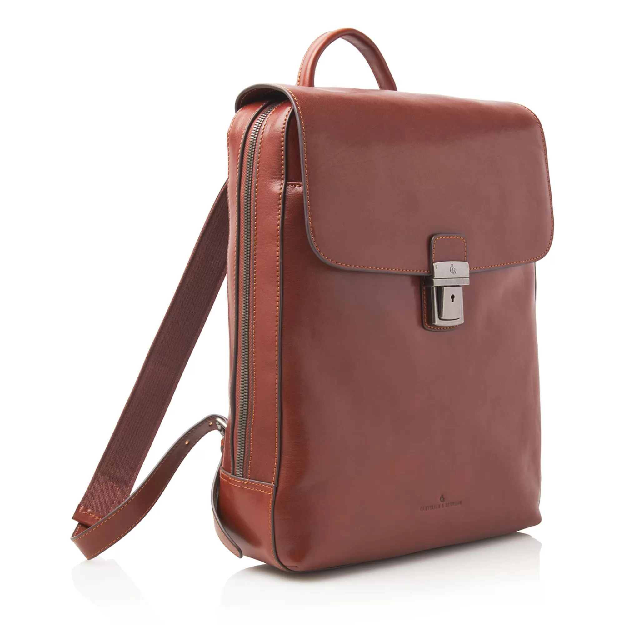 Hot Gaucho Guus Backpack 15.6" Single Zip Cognac Laptoprugzakken