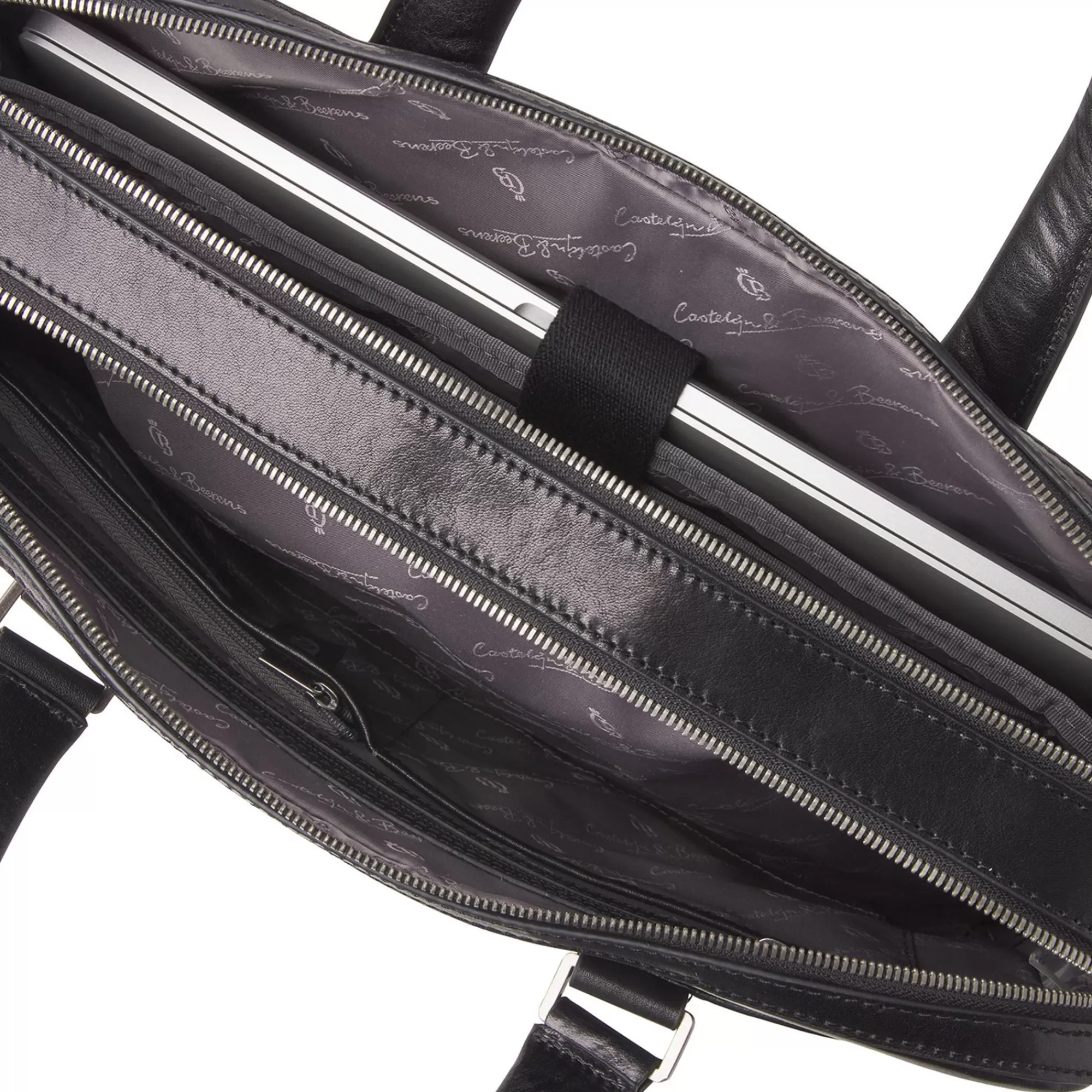 Best Gaucho Paul Laptop Bag 15.6" Double Zip Black Laptoptassen