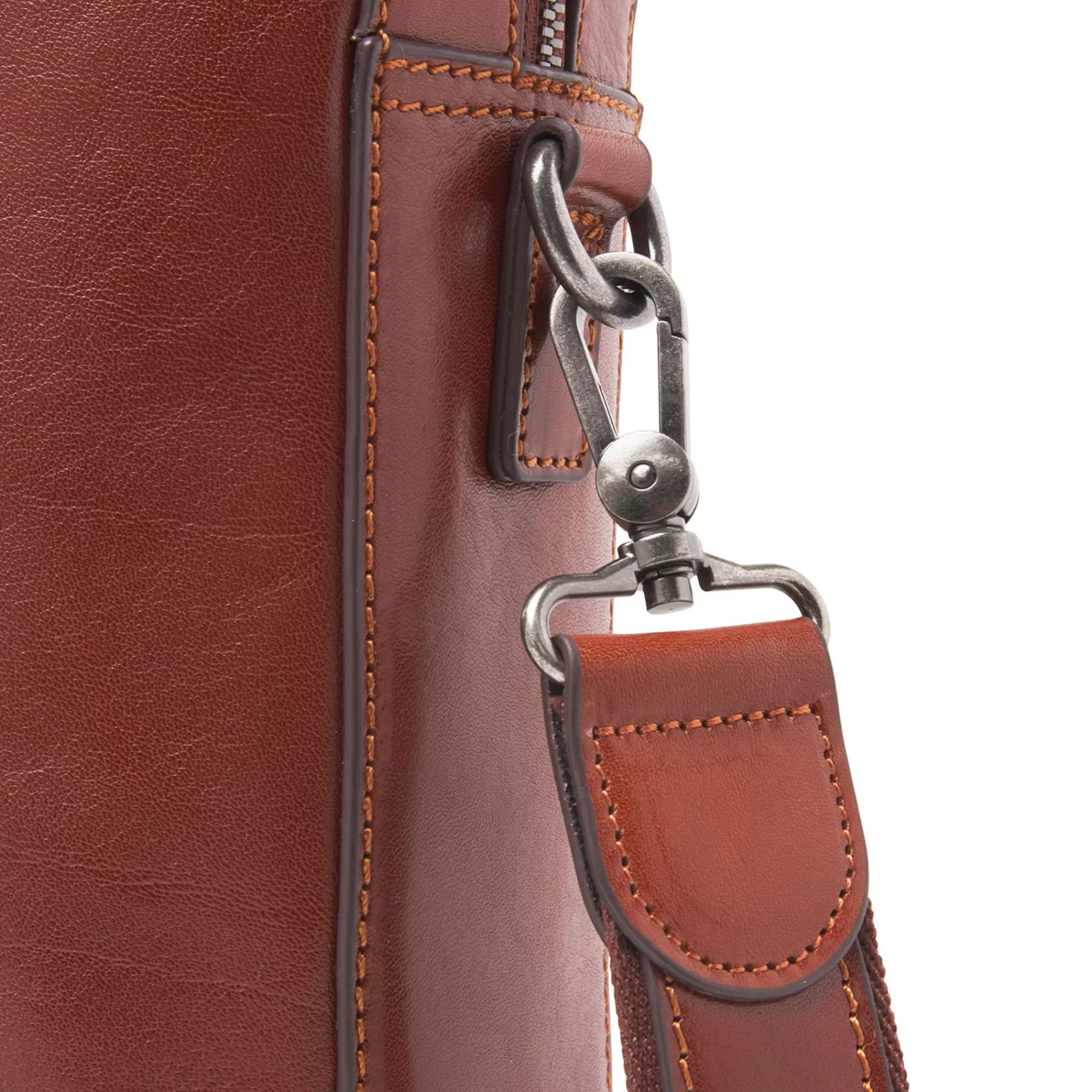 Fashion Gaucho Ted Laptop Bag 15.6" Single Zip Cognac Laptoptassen