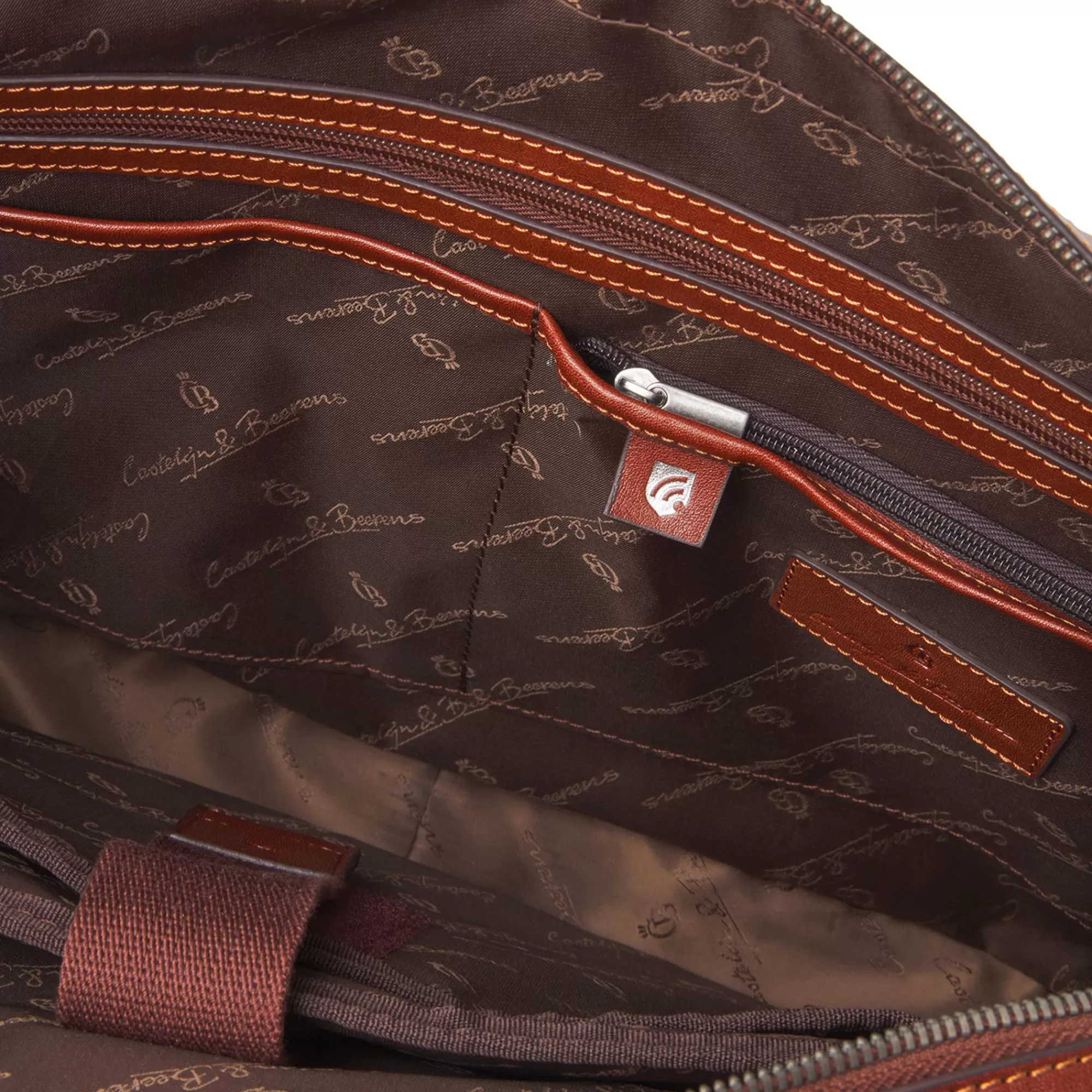 Fashion Gaucho Ted Laptop Bag 15.6" Single Zip Cognac Laptoptassen