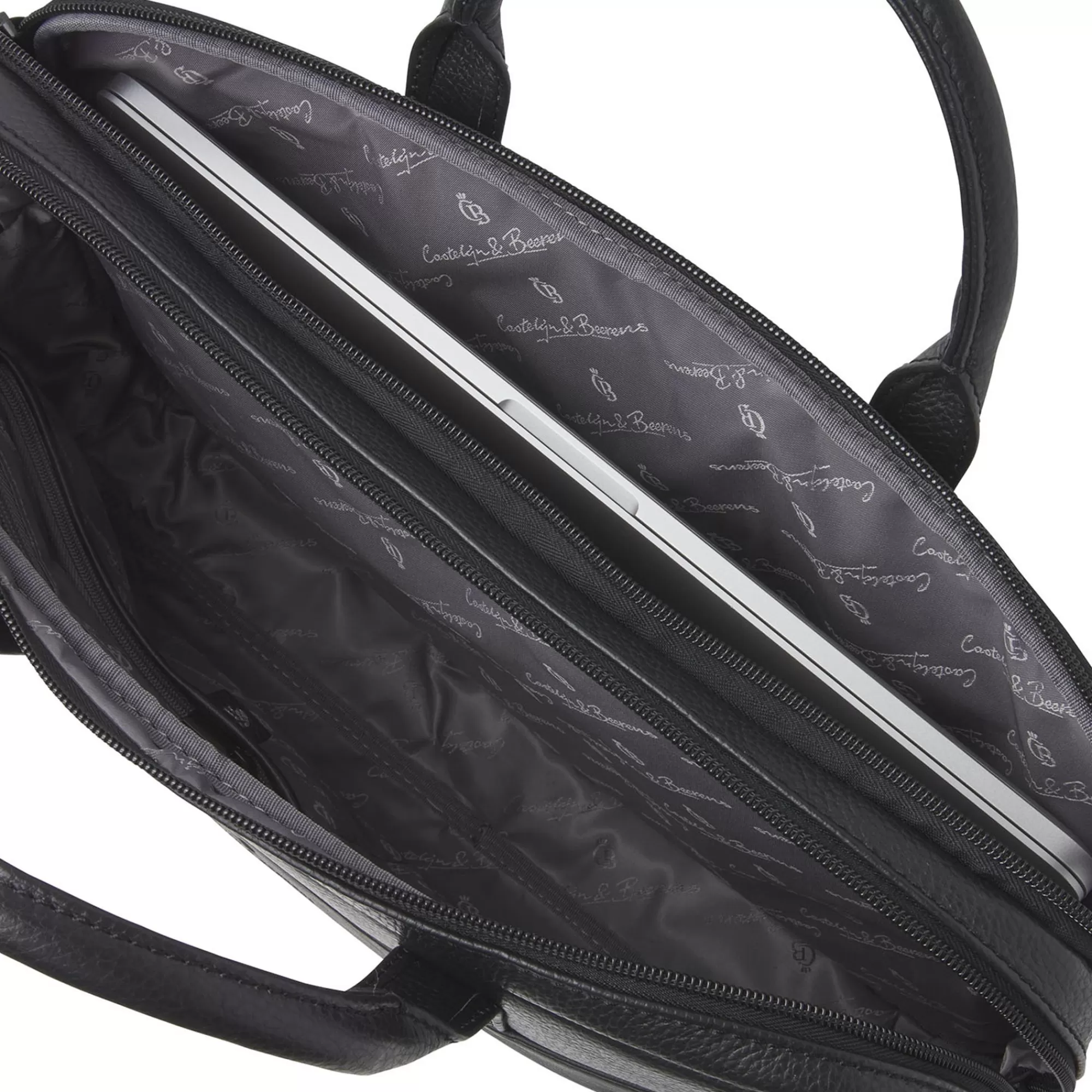 Fashion Onyx Alpha Laptop Bag 15.6" Double Zip Black Laptoptassen