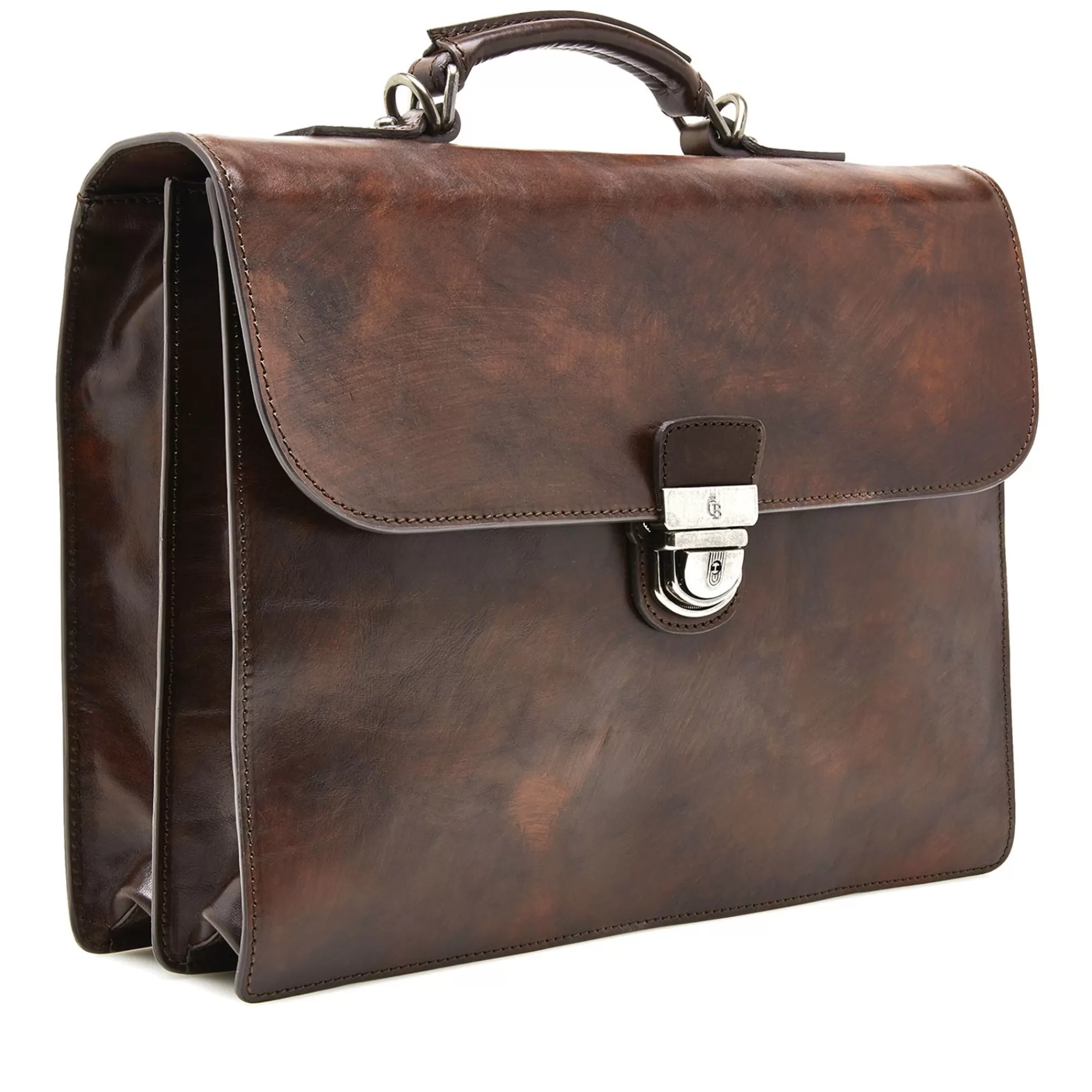 Cheap Rien Laptop Briefcase 13.3" Double Pocket Cognac Aktetassen