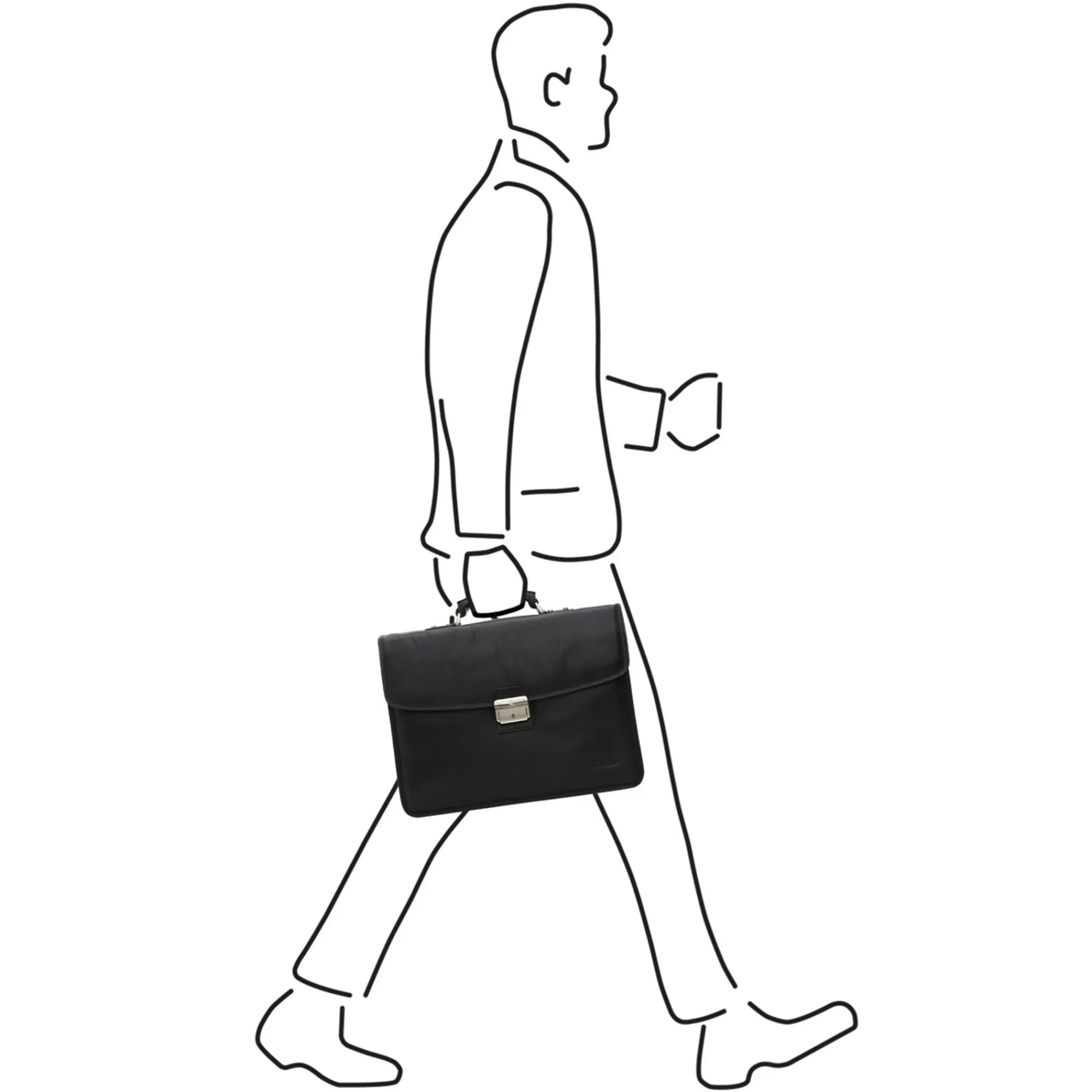 Online Verona Laptop Bag 13.3" + Tablet Double Pocket Black Aktetassen