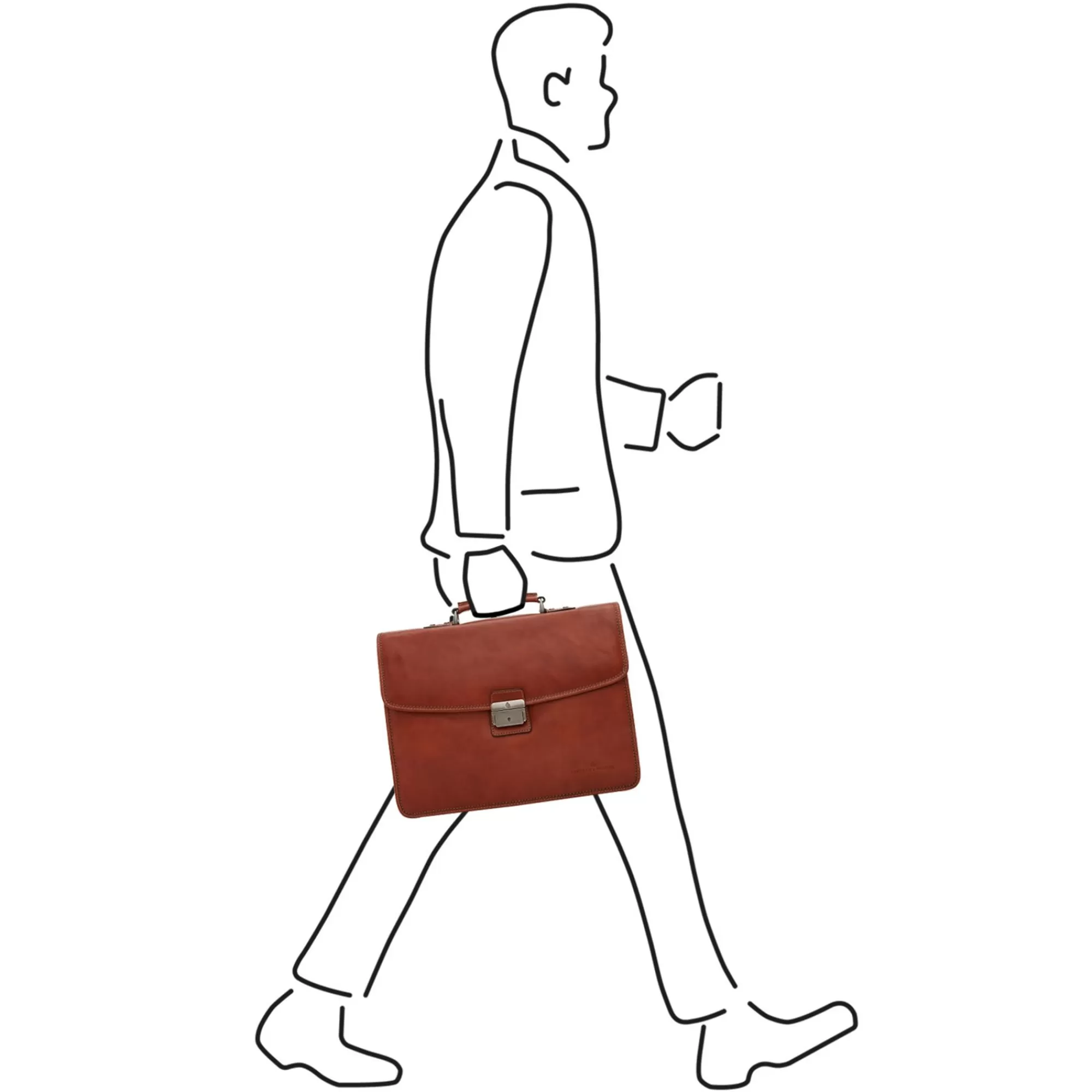 Cheap Verona Laptop Bag 13.3" + Tablet Double Pocket Light Brown Aktetassen