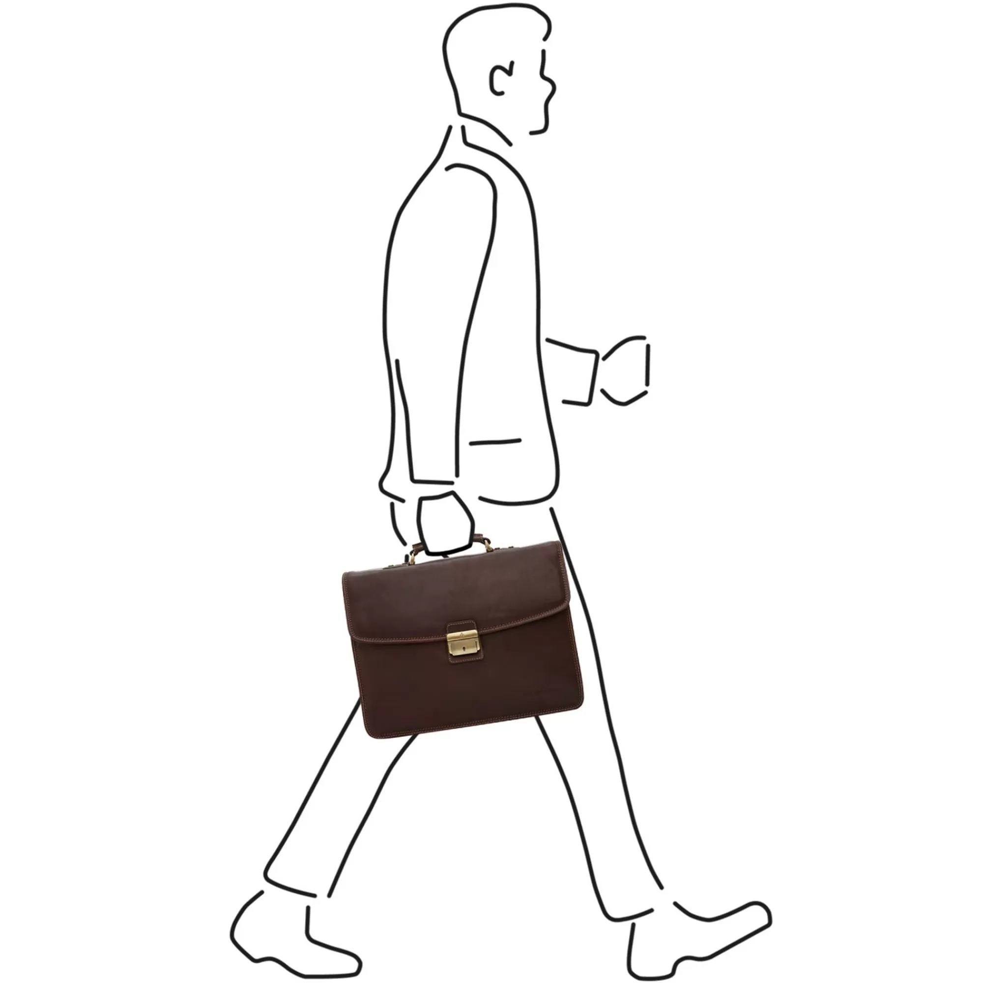 Online Verona Laptop Bag 13.3" + Tablet Double Pocket Mocca Aktetassen