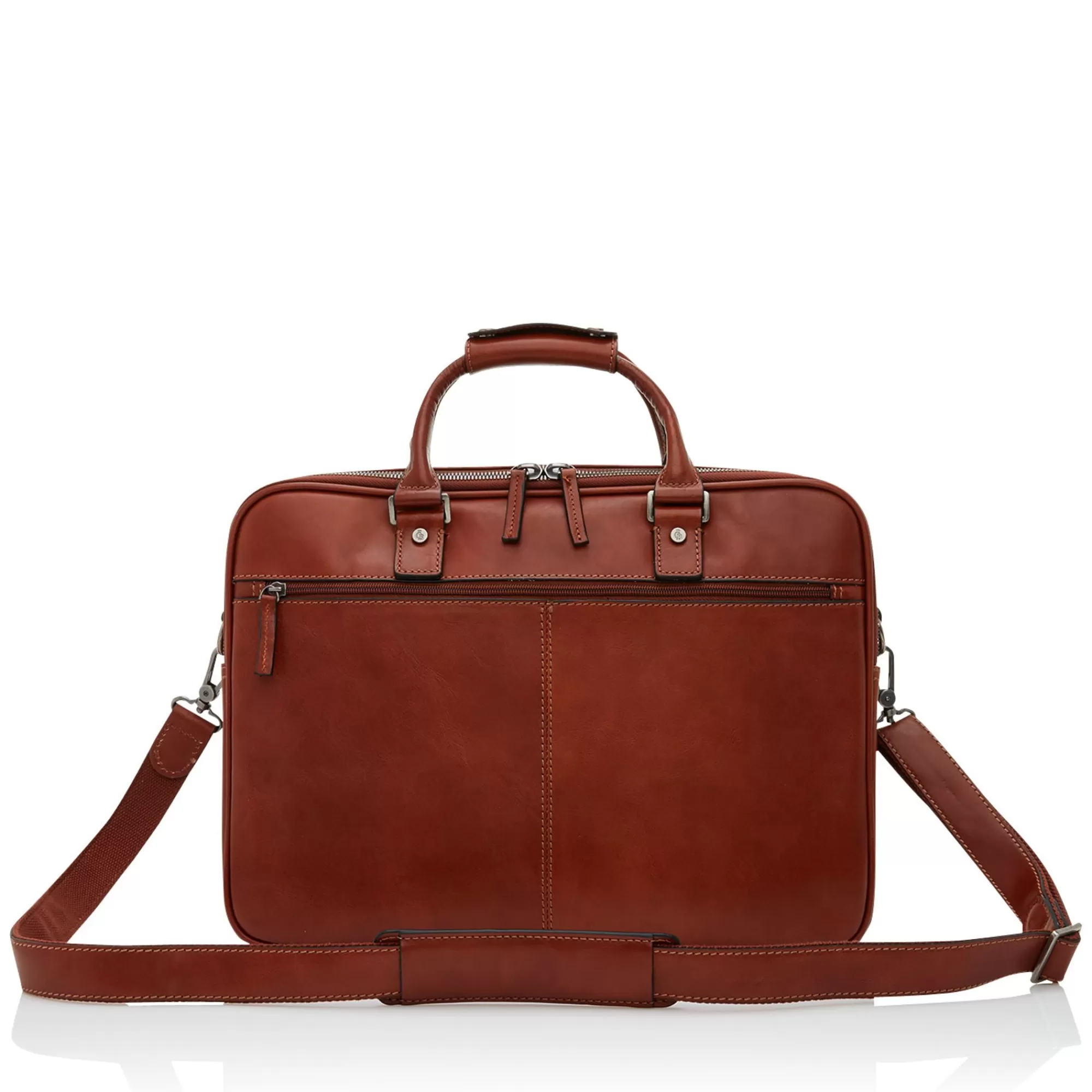 Online Verona Laptop Bag 15.6" + Tablet Double Zip Light Brown Laptoptassen