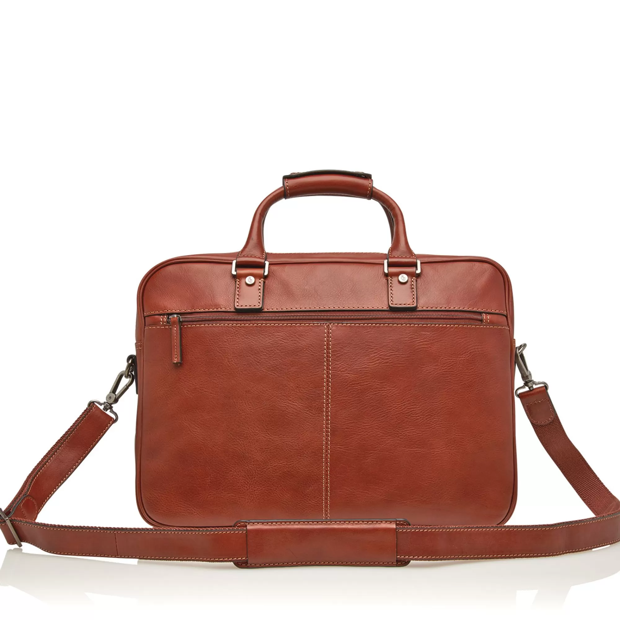 Outlet Verona Laptop Bag 15.6" + Tablet Single Zip Light Brown Laptoptassen