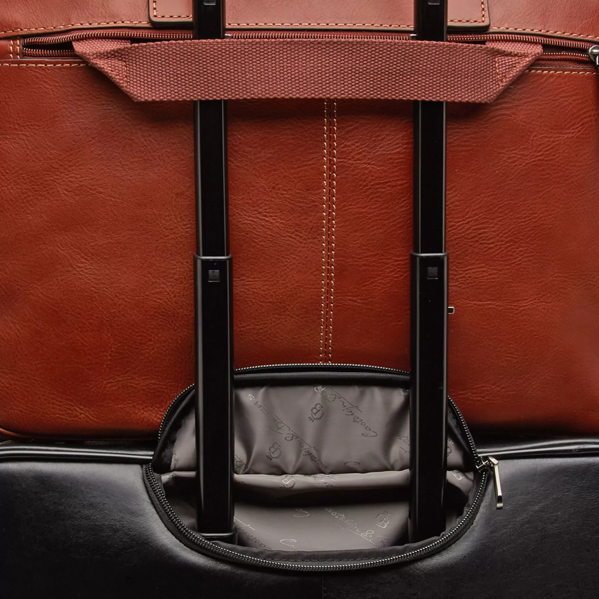 Outlet Verona Laptop Bag 15.6" + Tablet Single Zip Light Brown Laptoptassen
