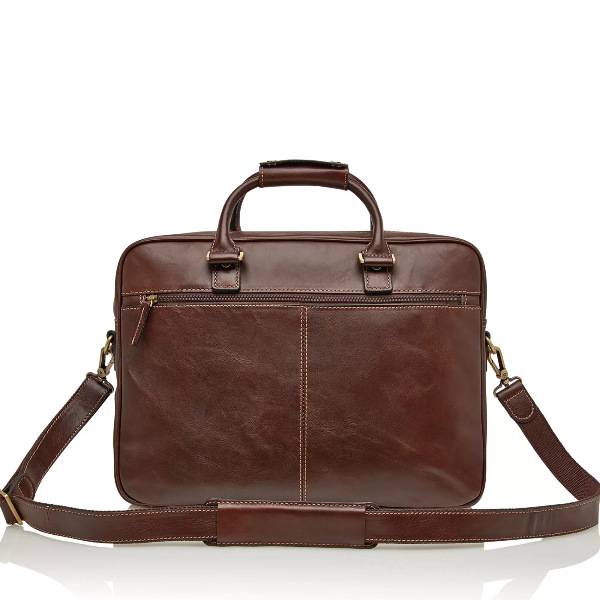 Store Verona Laptop Bag 15.6" + Tablet Single Zip Mocca Laptoptassen