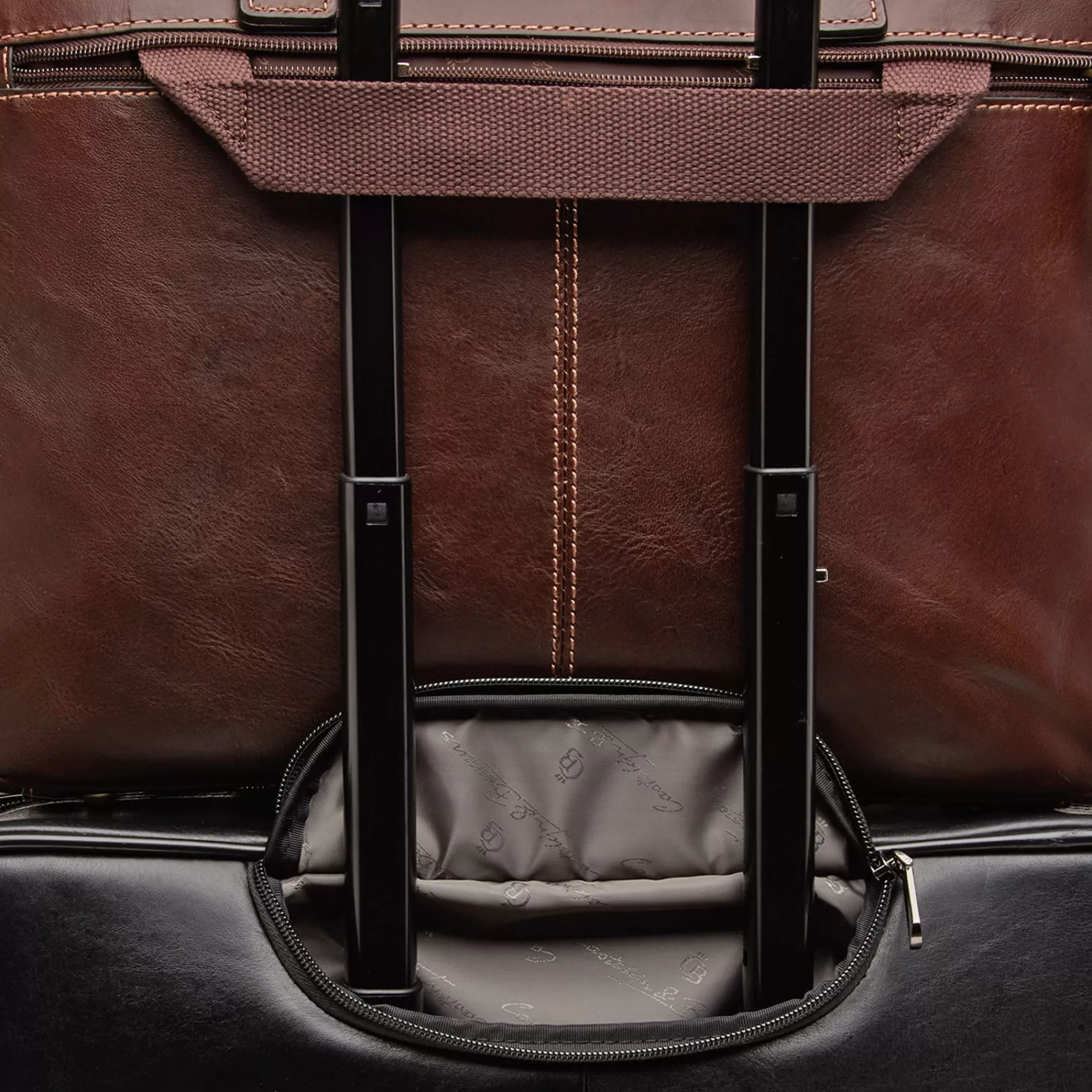 Store Verona Laptop Bag 15.6" + Tablet Single Zip Mocca Laptoptassen