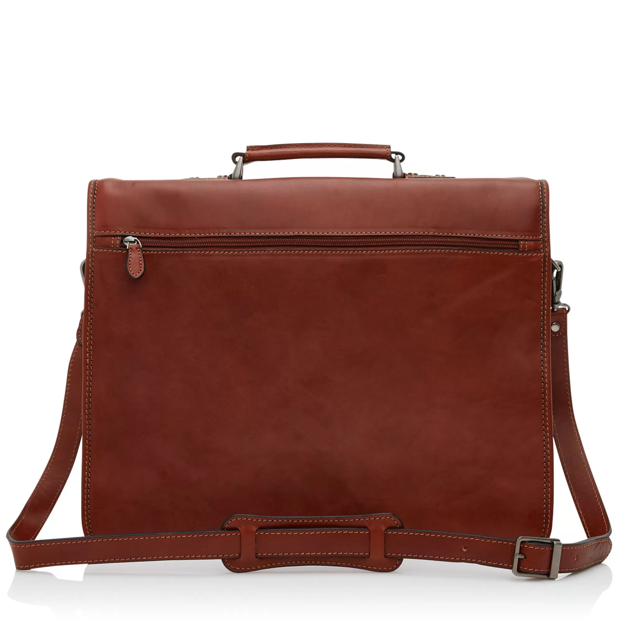 Clearance Verona Laptop Bag 15.6" + Tablet Triple Pocket Light Brown Aktetassen
