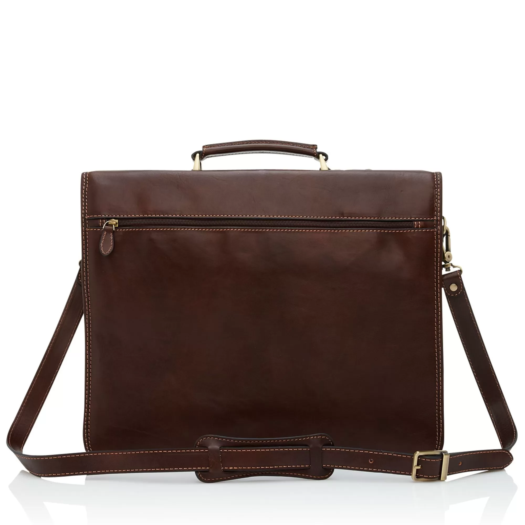 New Verona Laptop Bag 15.6" + Tablet Triple Pocket Mocca Aktetassen