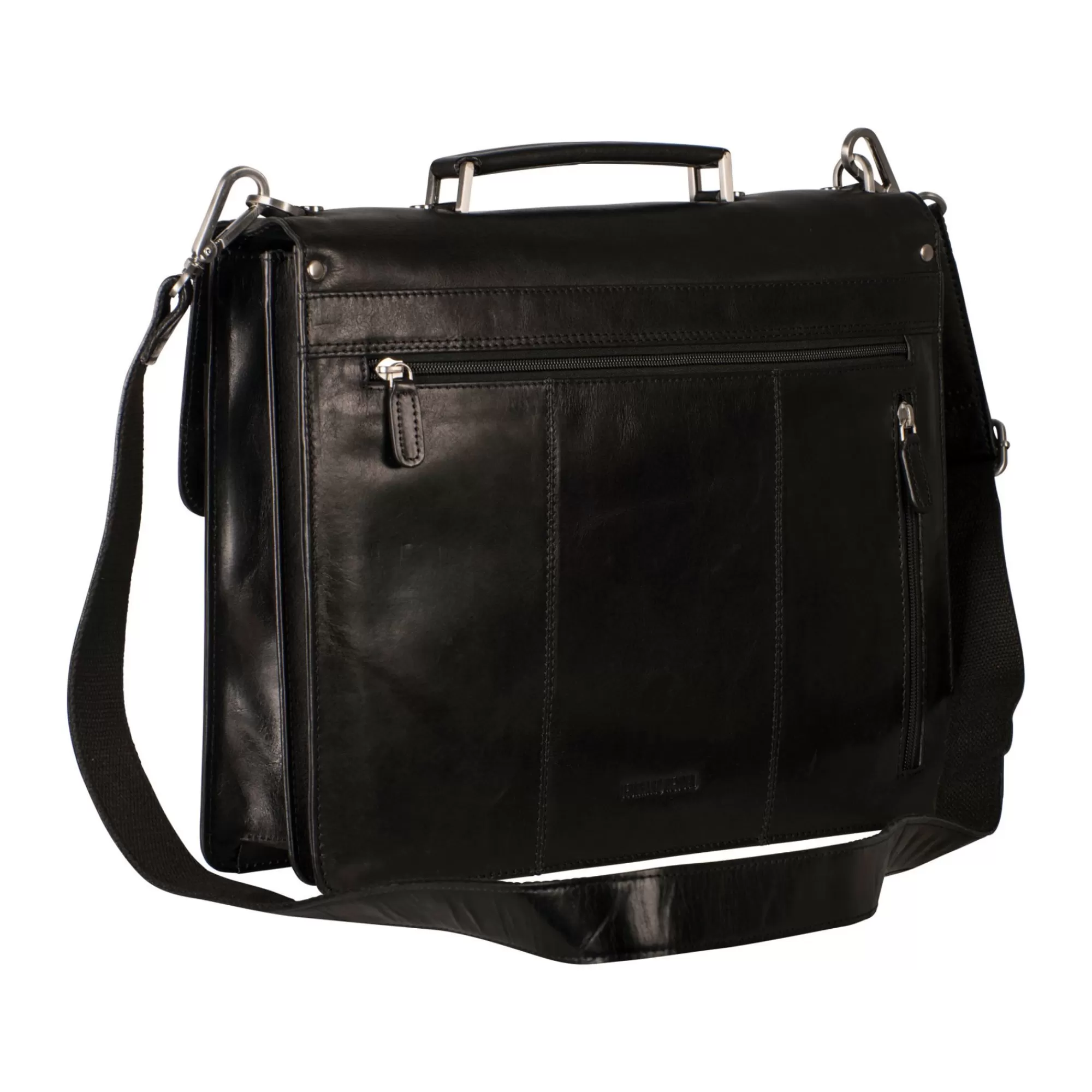 Best Cambridge Briefcase 2 Compartments Black Aktetassen