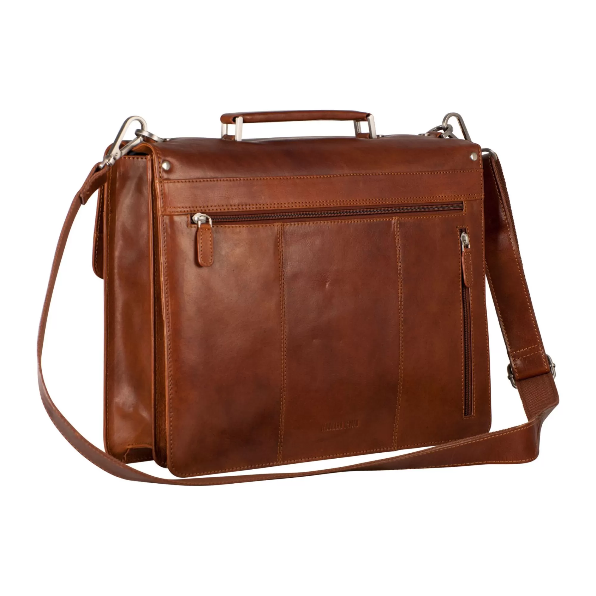 Shop Cambridge Briefcase 2 Compartments Cognac Aktetassen