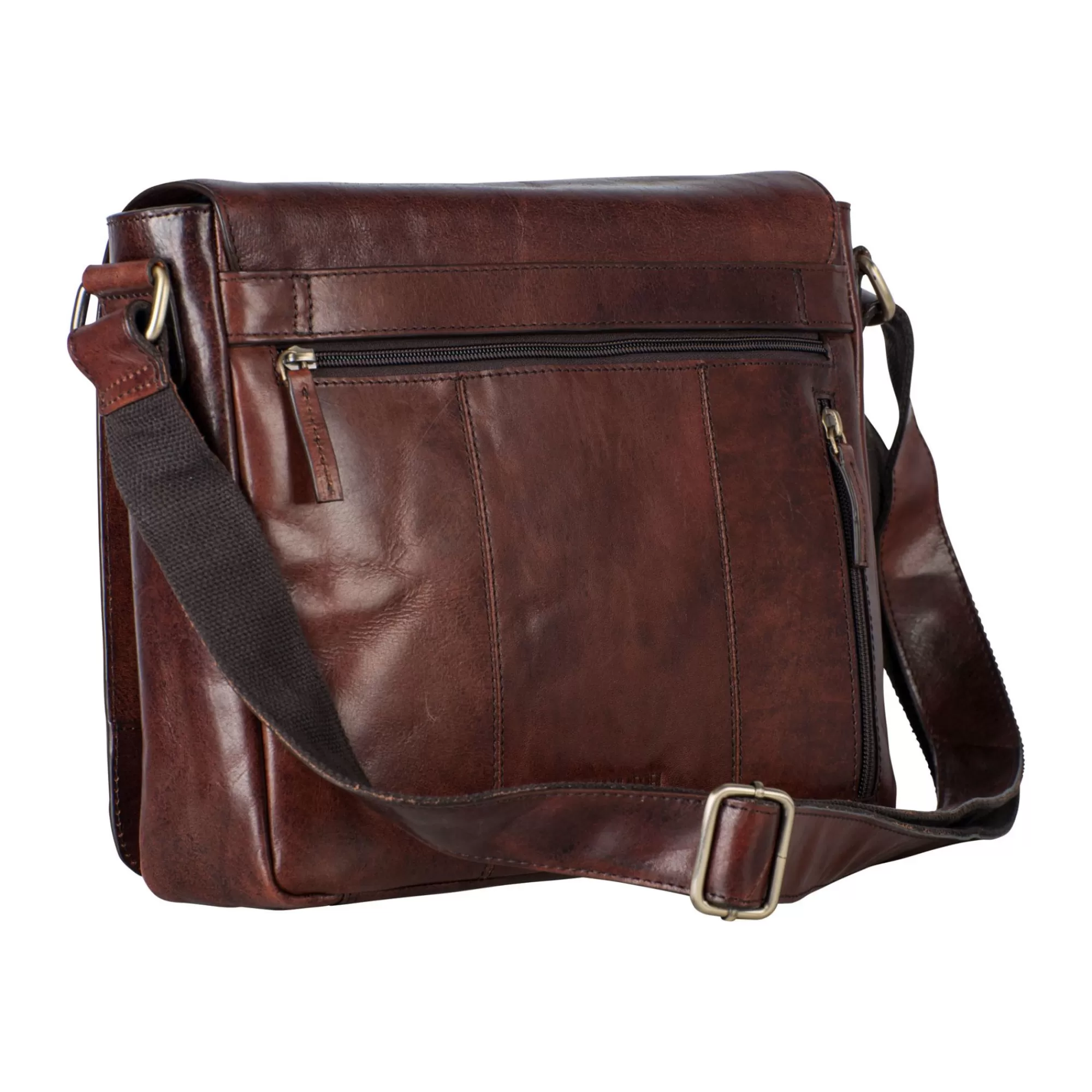 New Cambridge Messenger Bag M Red Brown Laptoptassen