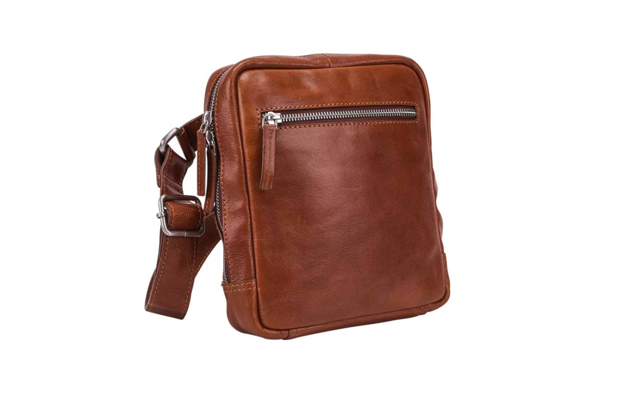 New Cambridge Zipped Messenger Bag S Cognac Herentassen