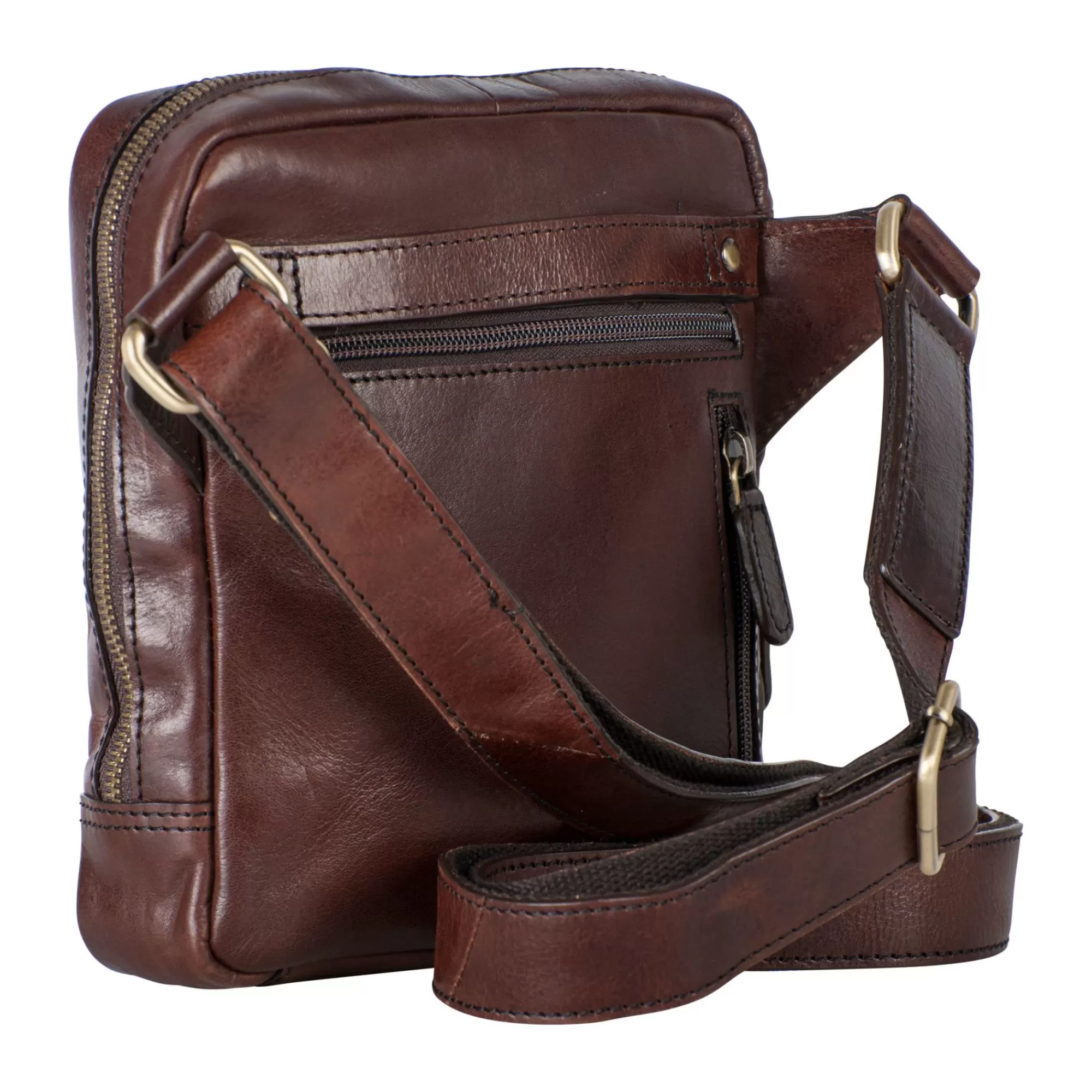 Store Cambridge Zipped Messenger Bag S Red Brown Herentassen