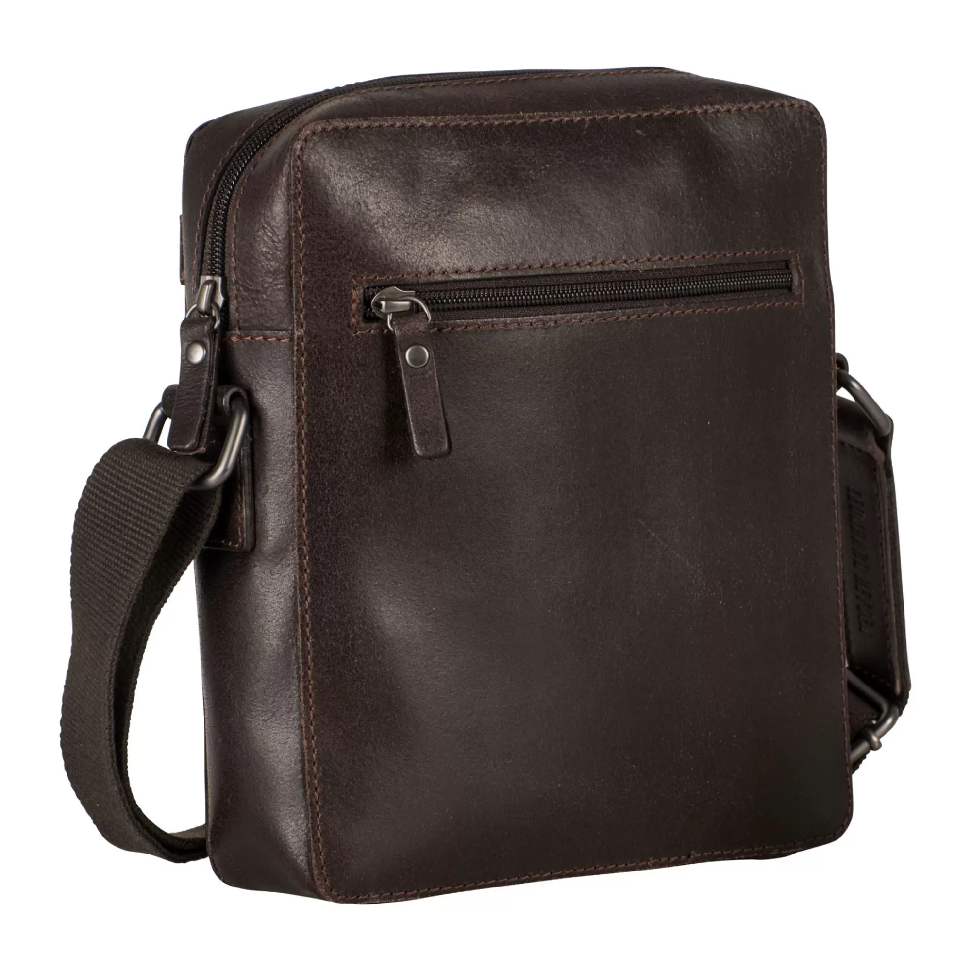 New Dakota Zipped Messenger Bag Xs Brown Herentassen