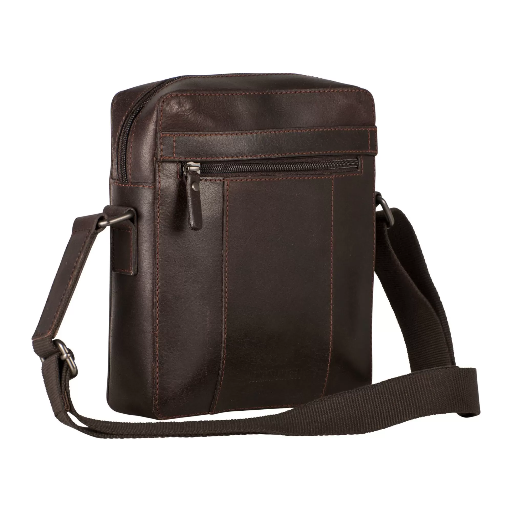 New Dakota Zipped Messenger Bag Xs Brown Herentassen