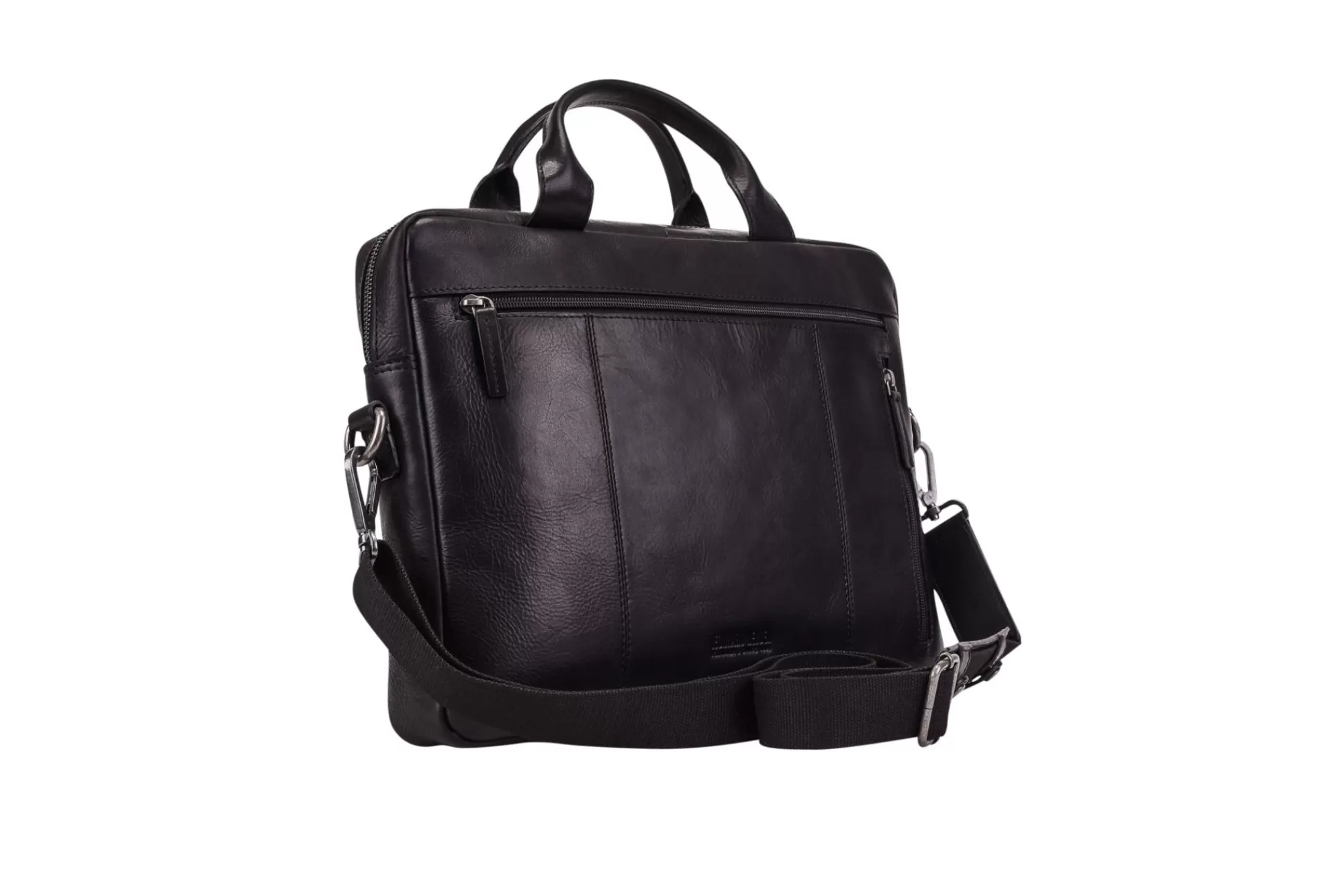 Discount Roma Zipped Briefcase 1 Compartment Black Laptoptassen