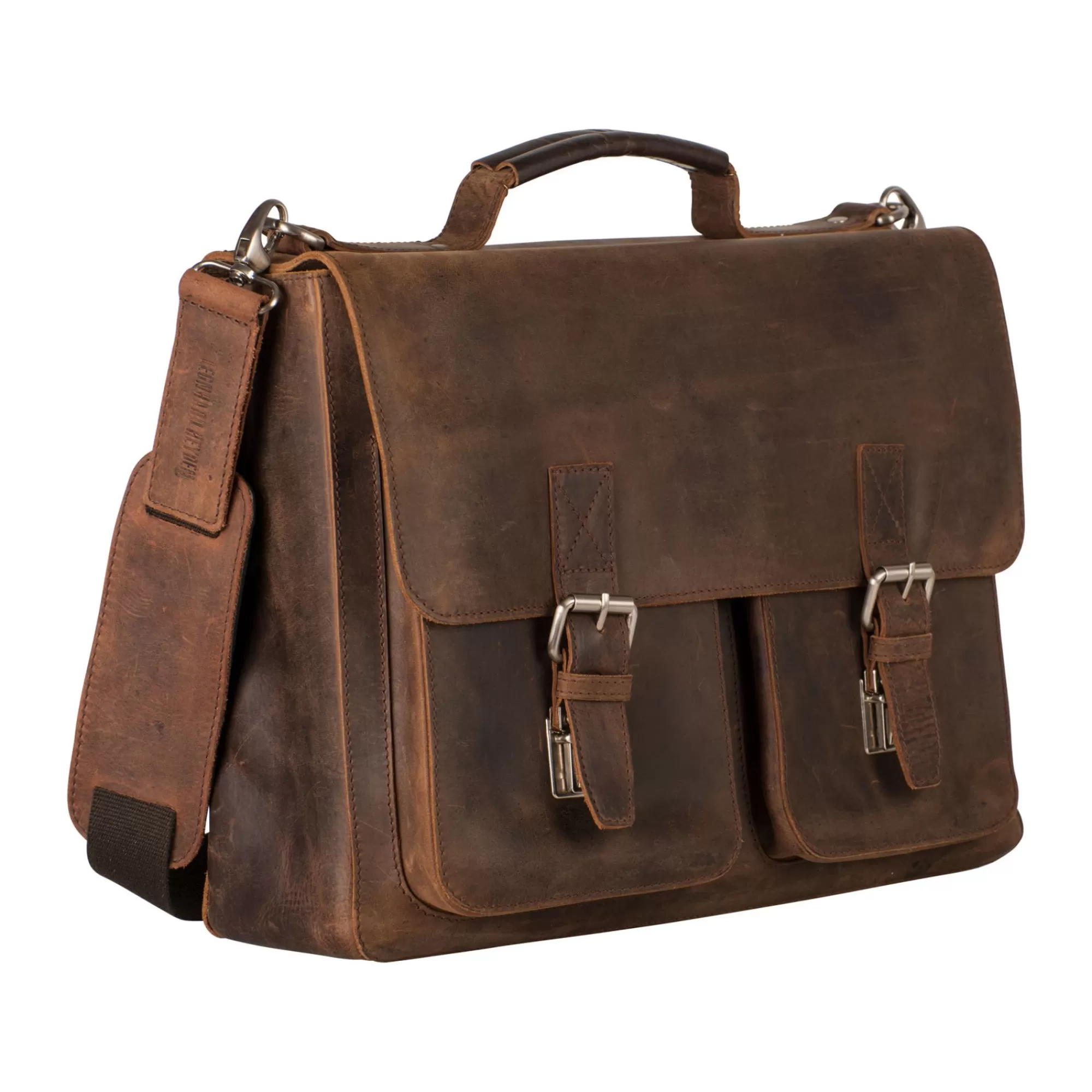 Cheap Salisbury Briefcase 1 Compartment Brown Aktetassen