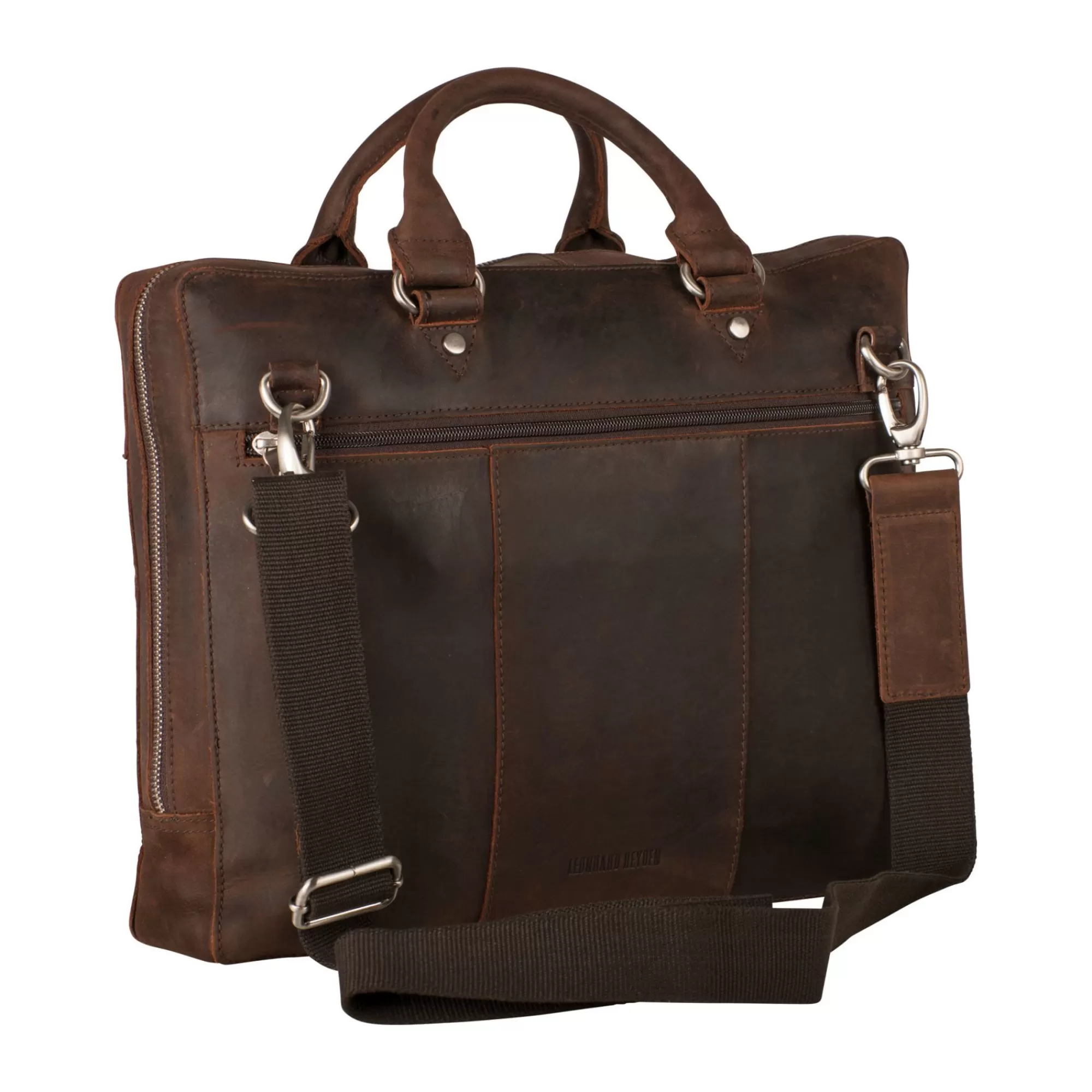 Cheap Salisbury Zipped Briefcase 1 Compartment Brown Laptoptassen