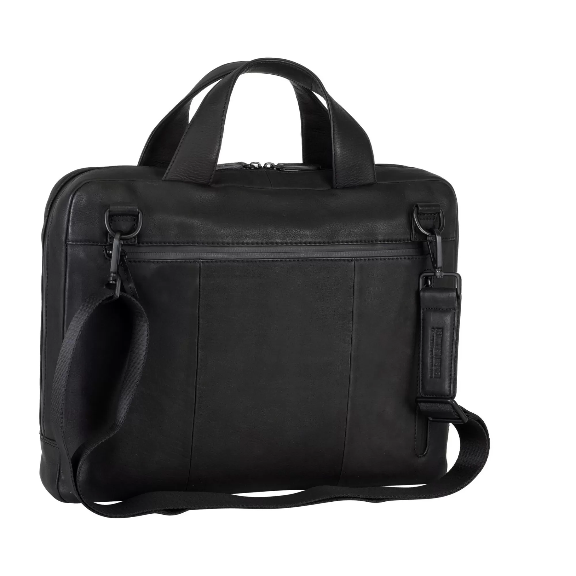 Best Sale The Hague Zipped Briefcase 1 Compartment Black Laptoptassen