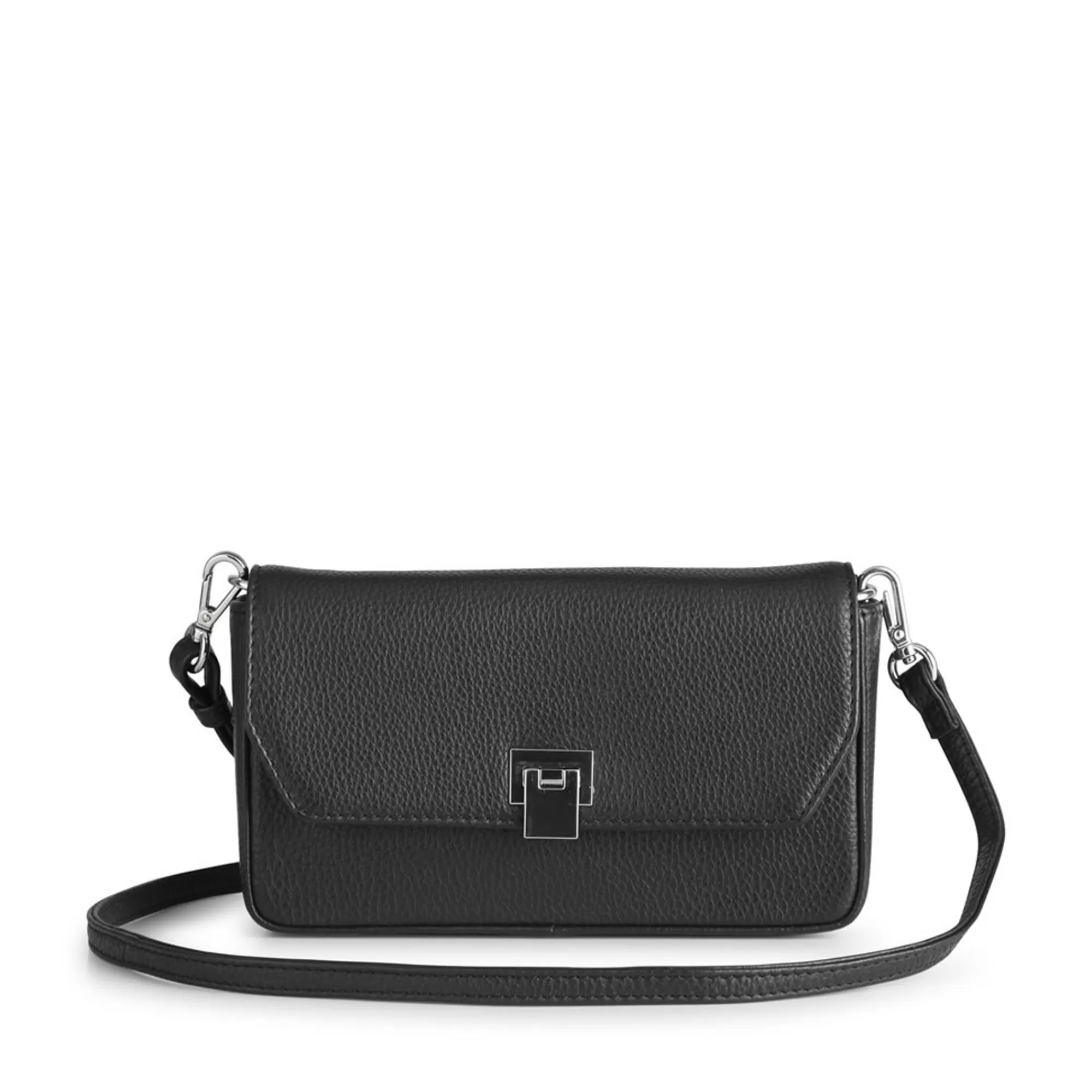 New Emily Crossbody Bag Grain Black Handtassen