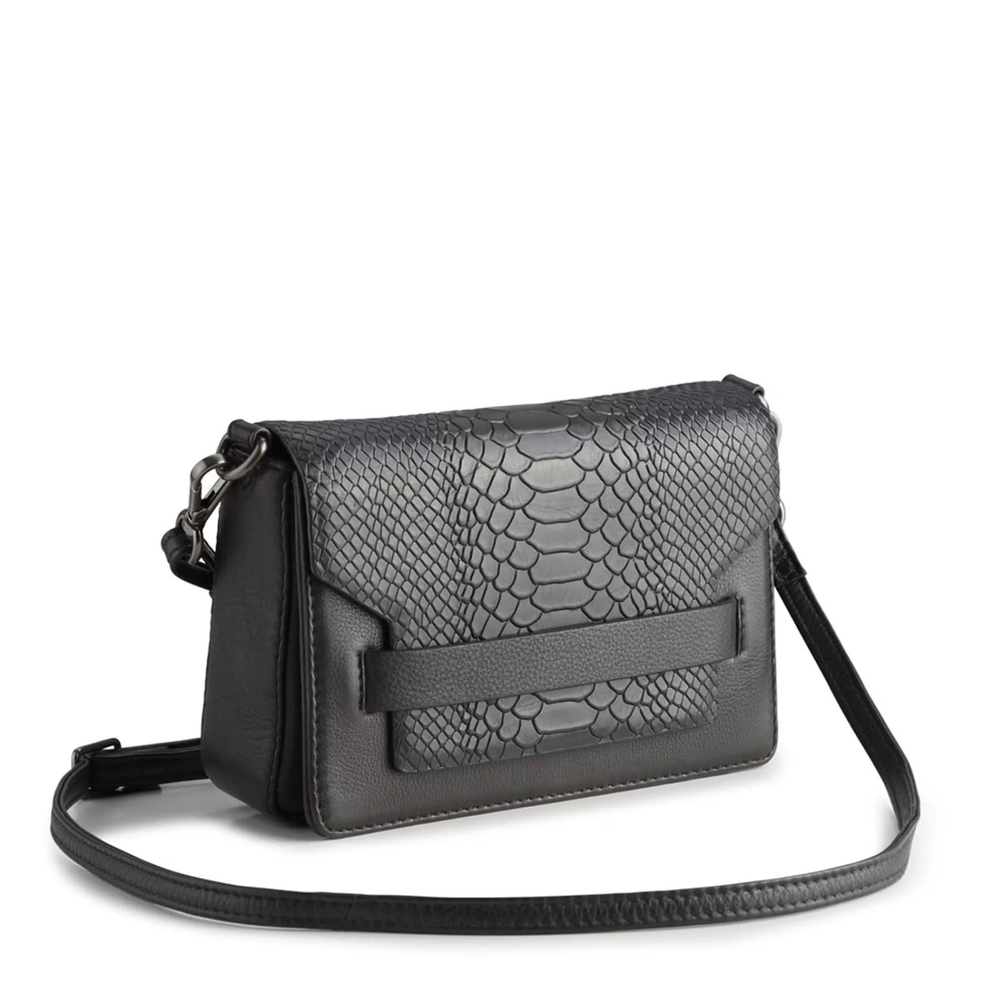 Fashion Vanya Crossbody Bag Snake Black Crossbodytassen