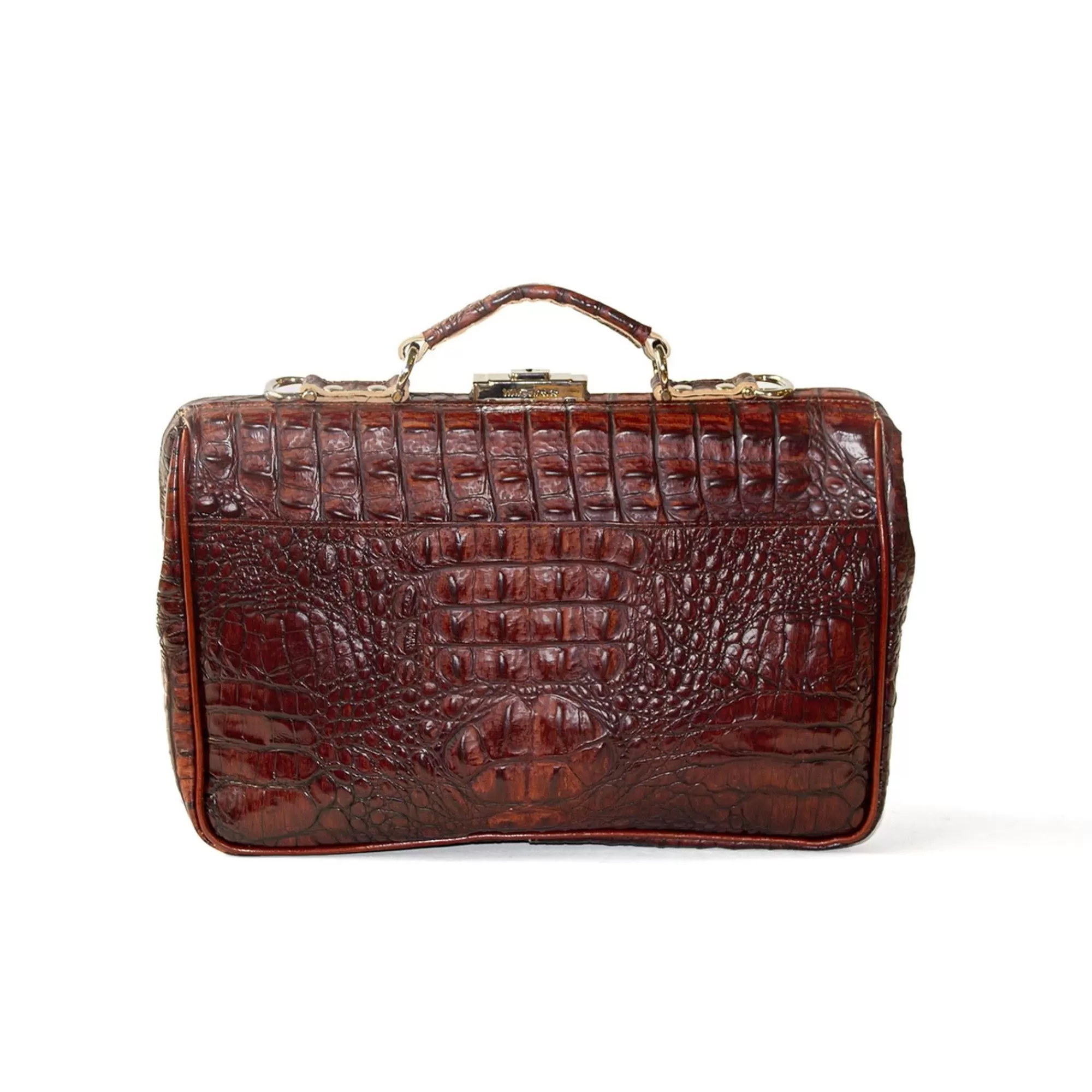 Store The Classic Small Cognac Croco Aktetassen