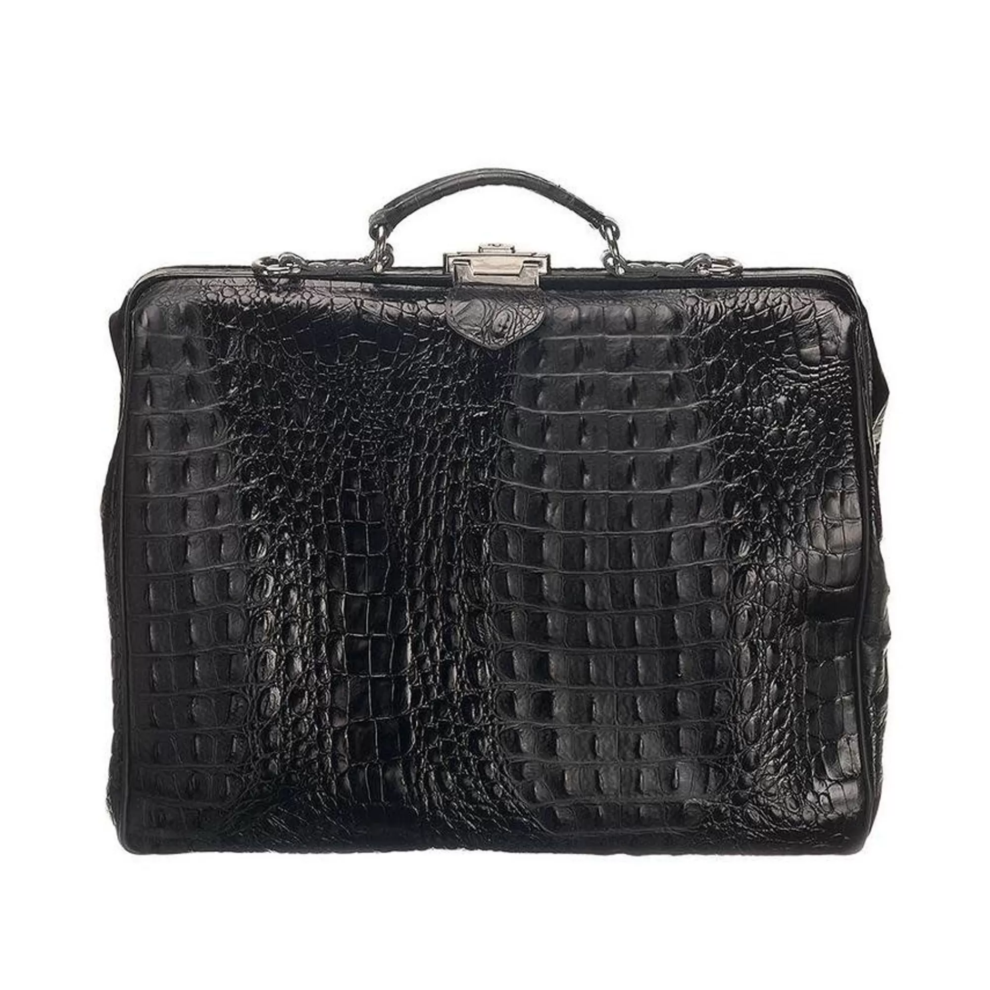 Sale The Classic Zwart Croco Aktetassen