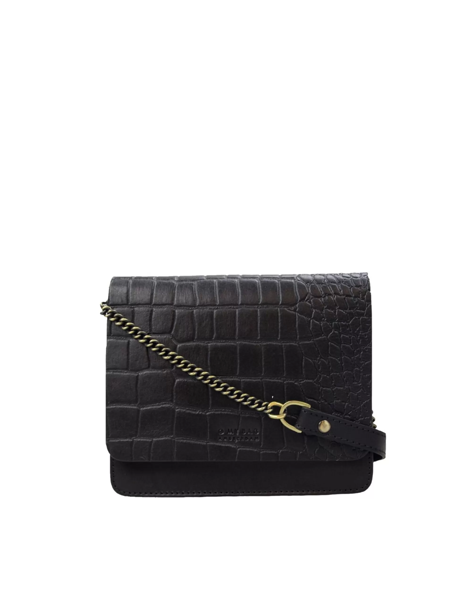 Cheap Audrey Mini Classic Black Croco Crossbodytassen