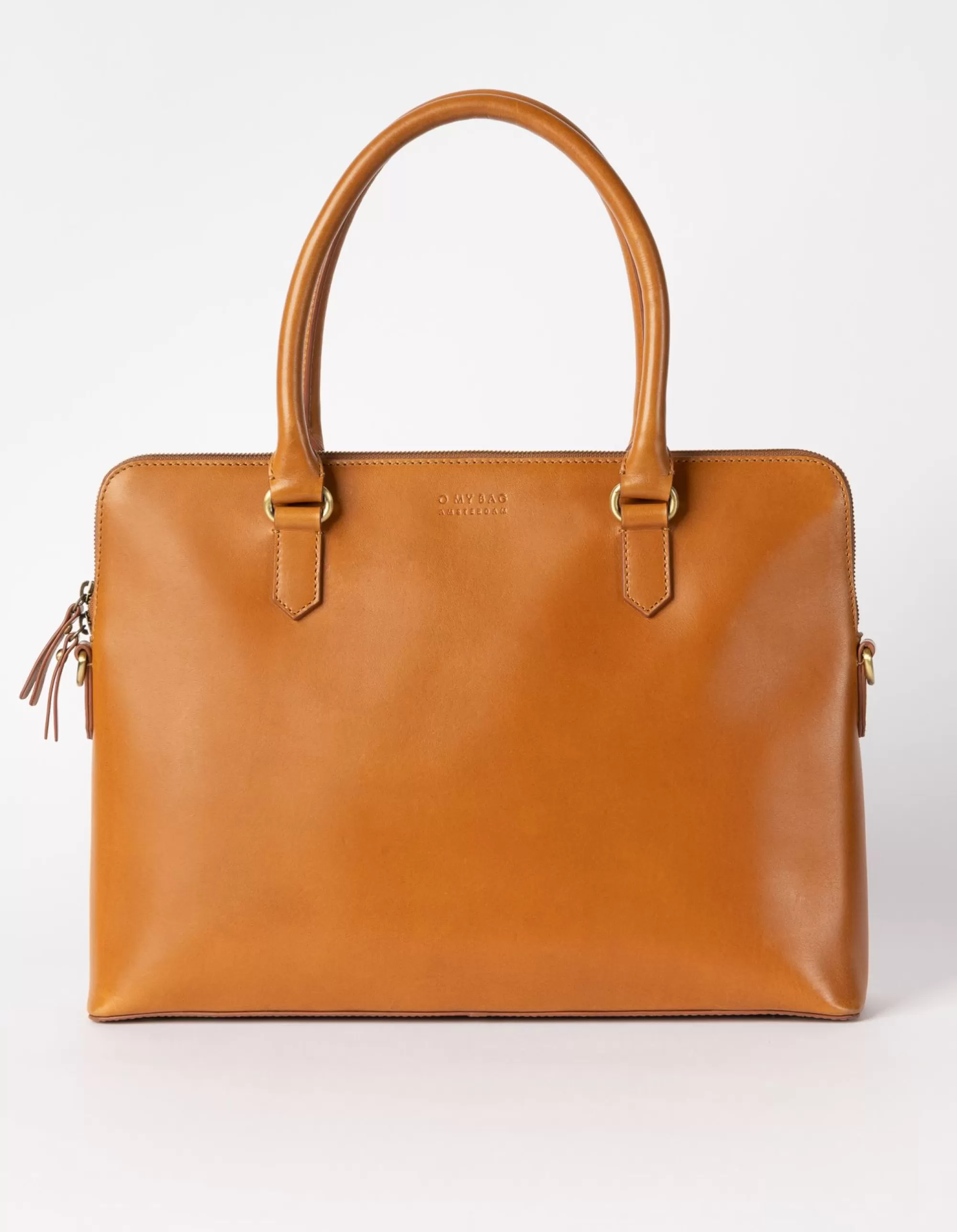 Outlet Hayden Cognac Classic Leather Laptoptassen