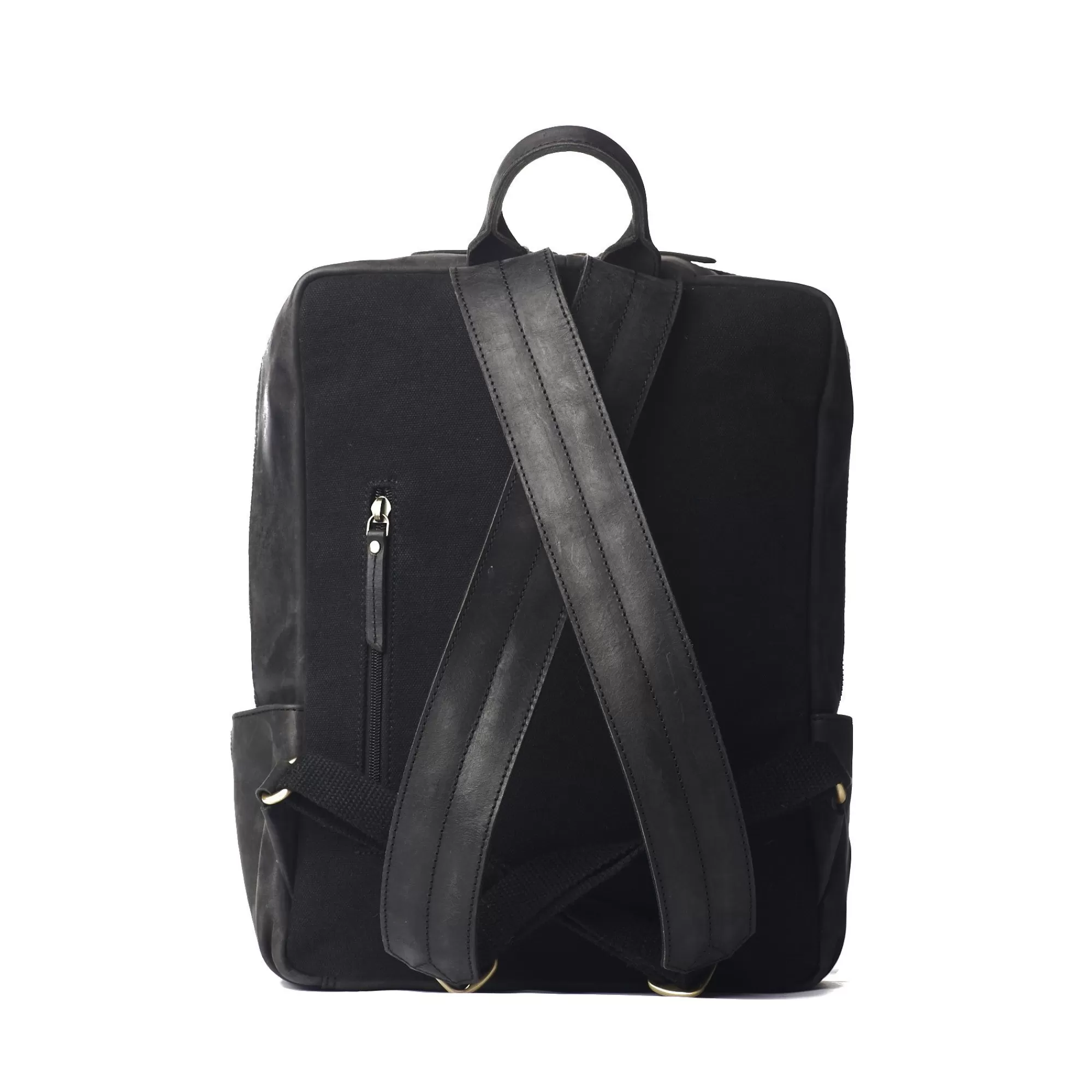 Shop John Backpack Midi Hunter Black Laptoprugzakken