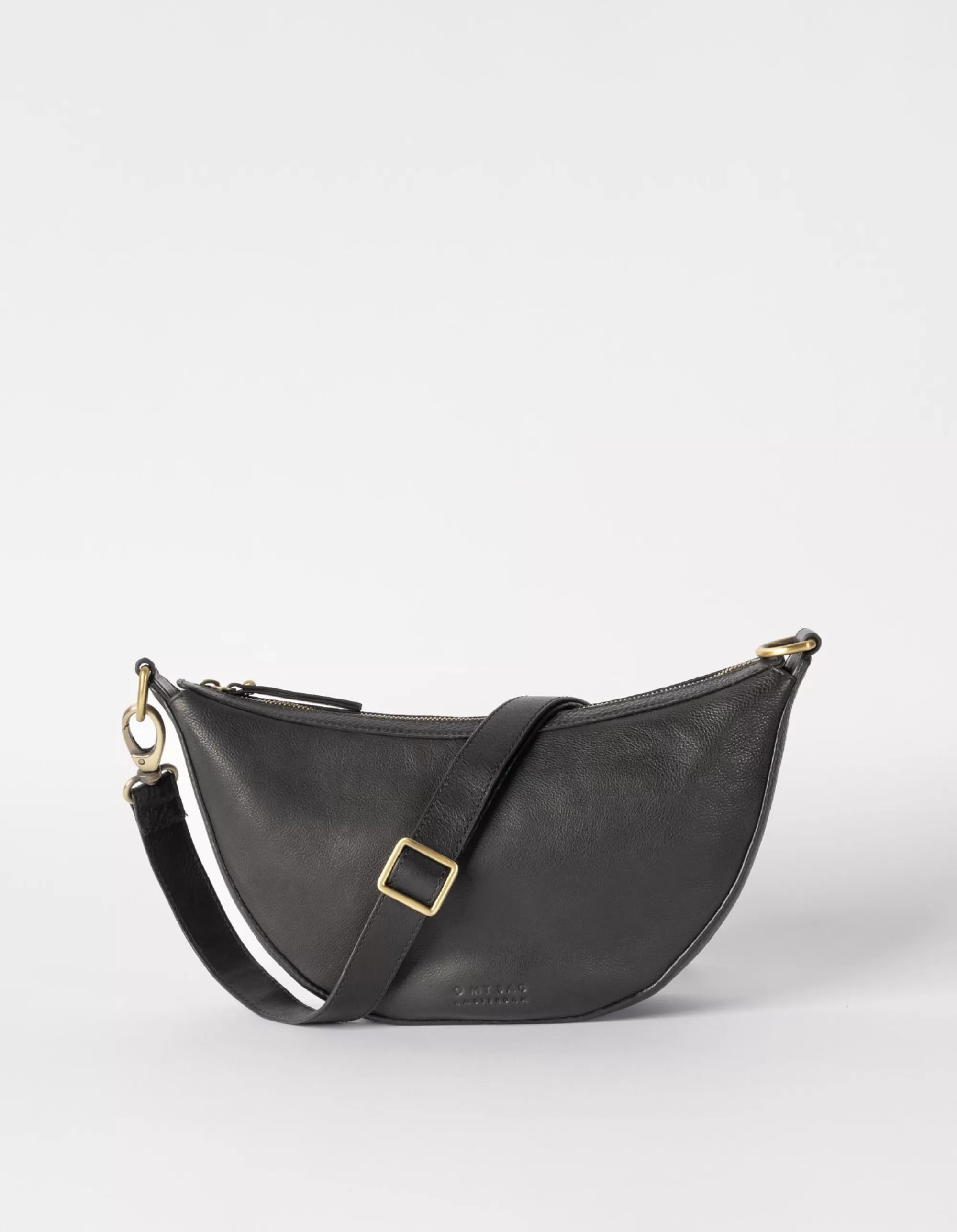 Flash Sale Leo Black Soft Grain Leather Crossbodytassen