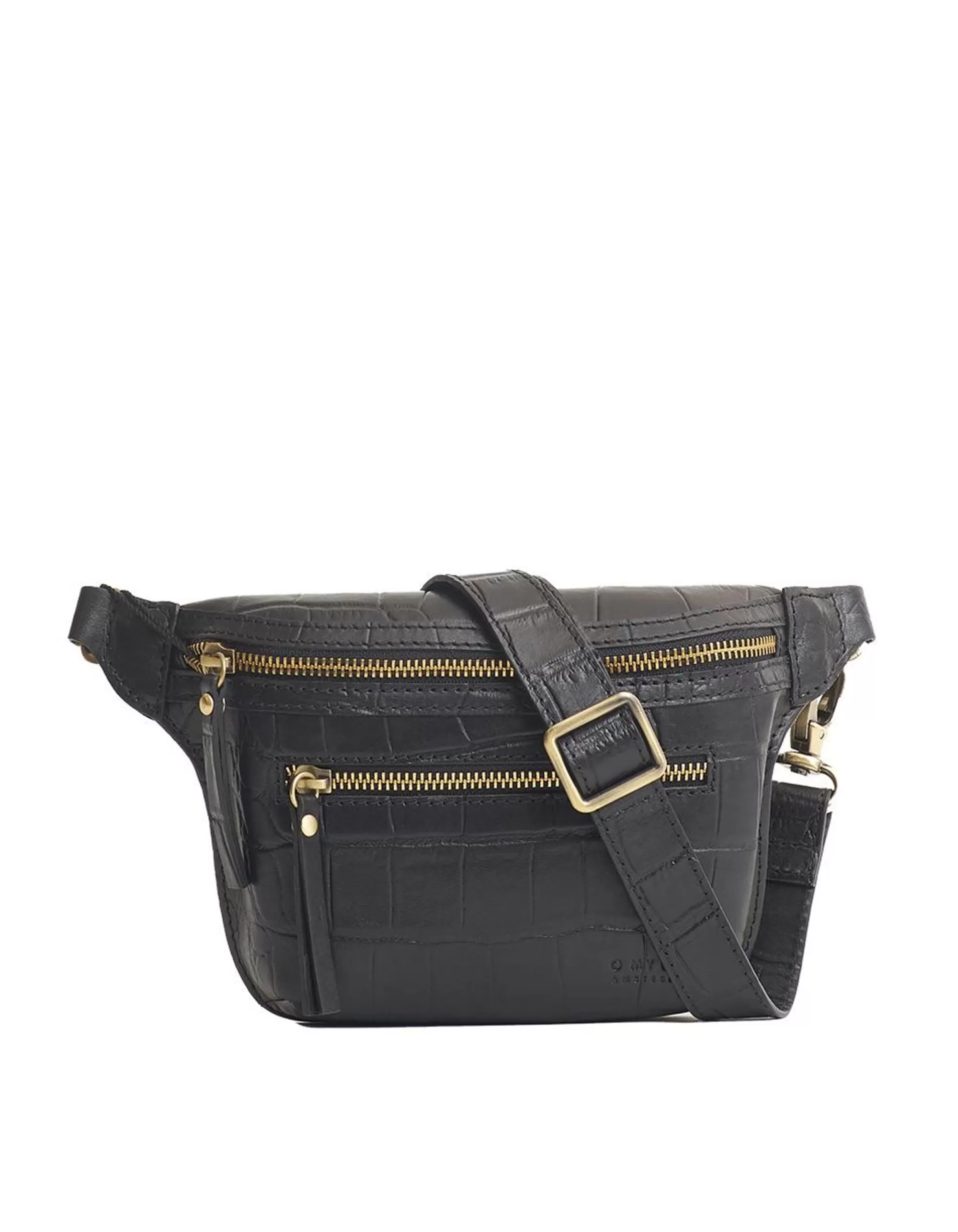 Clearance Beck's Bum Bag Classic Black Croco Heuptassen