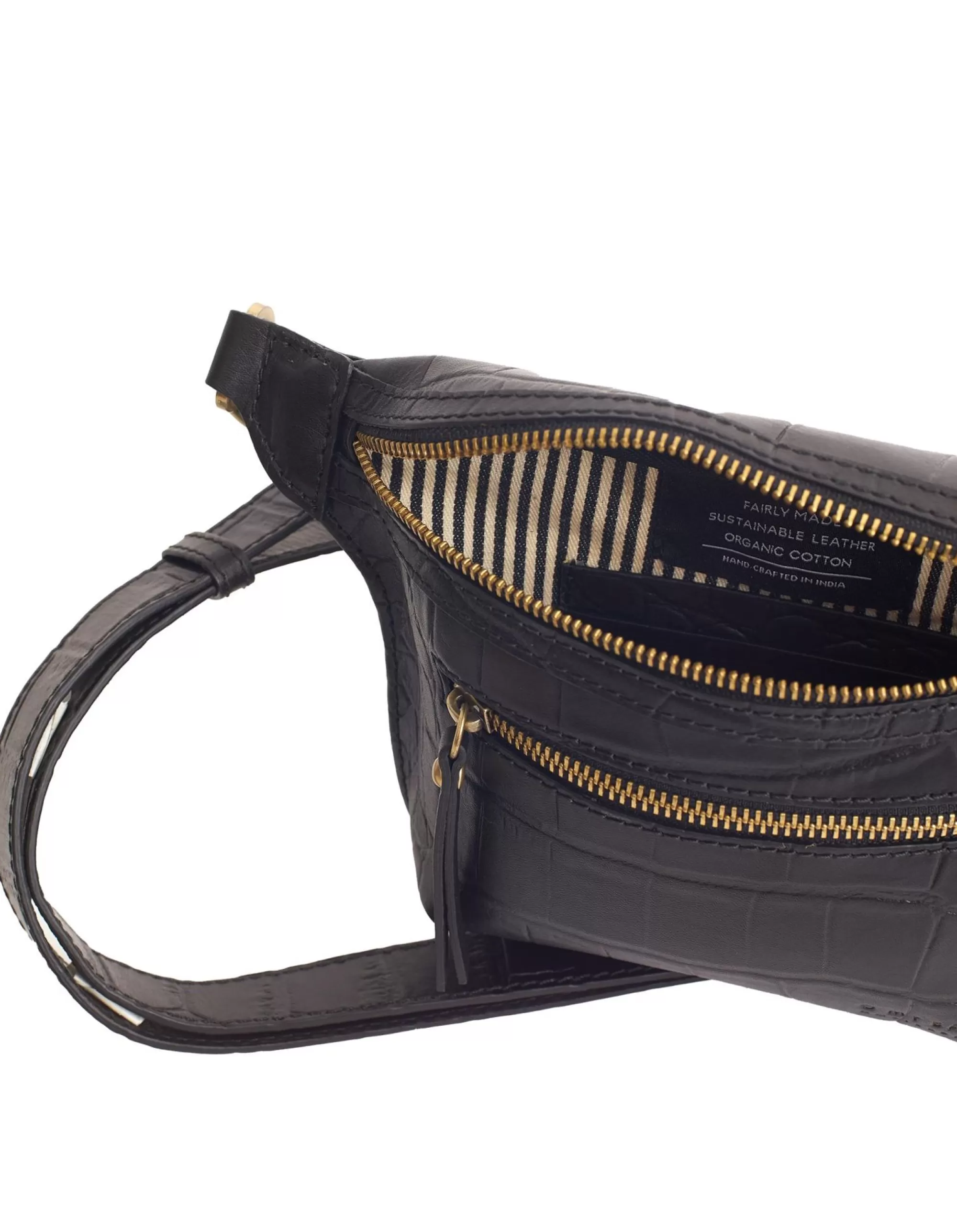 Clearance Beck's Bum Bag Classic Black Croco Heuptassen