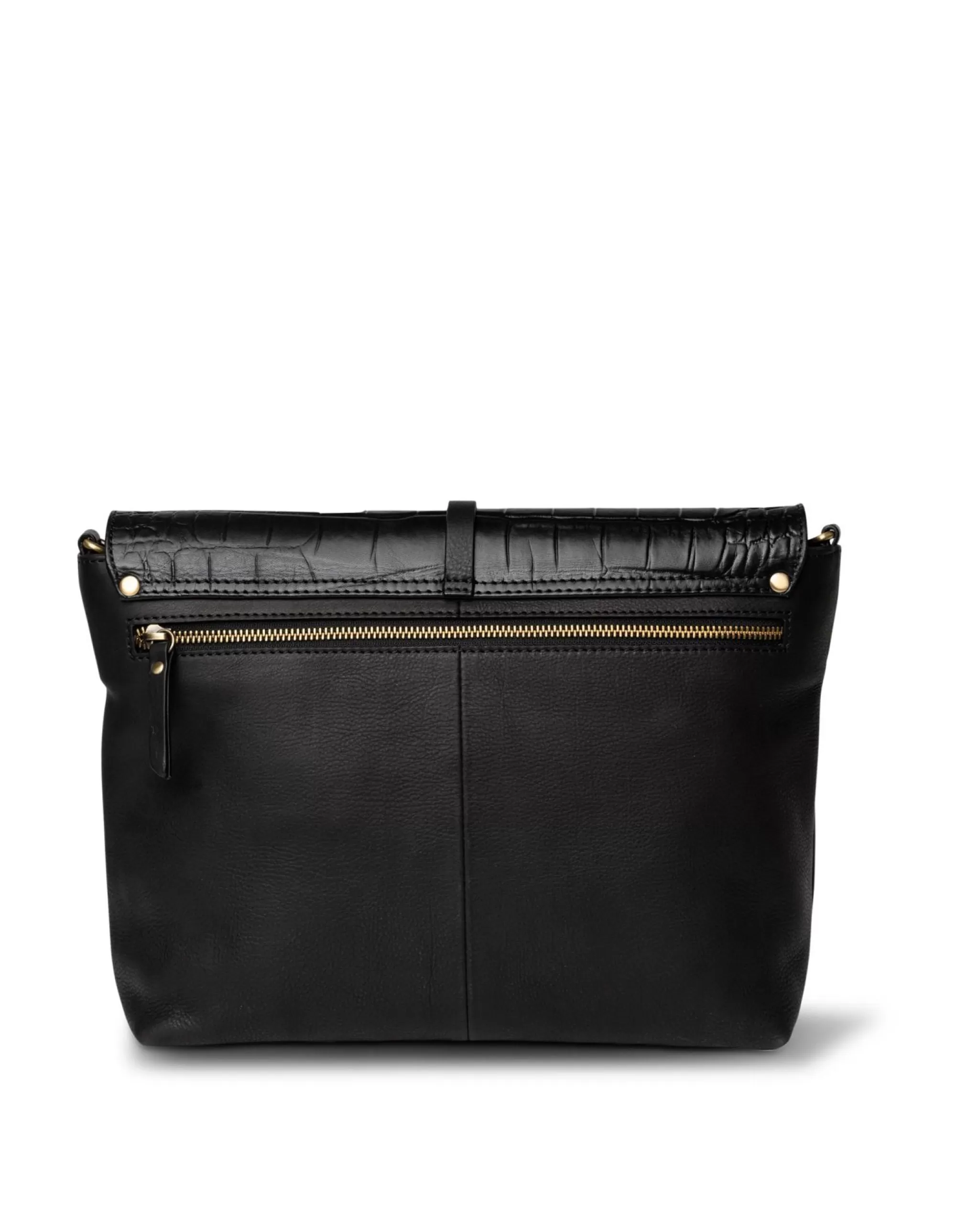 Sale Ella Soft Grain Black Croco Crossbodytassen