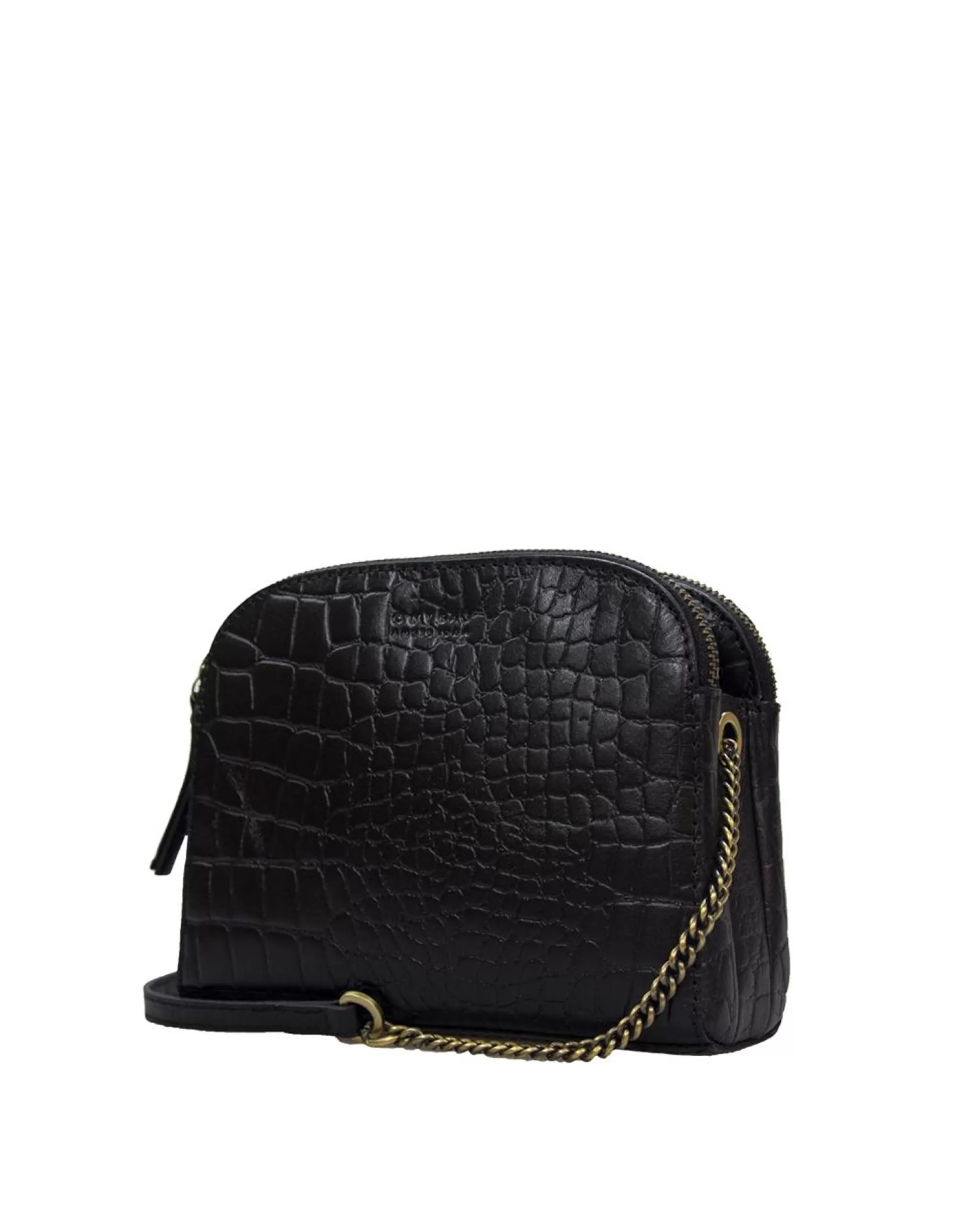Sale Emily Classic Black Croco Crossbodytassen