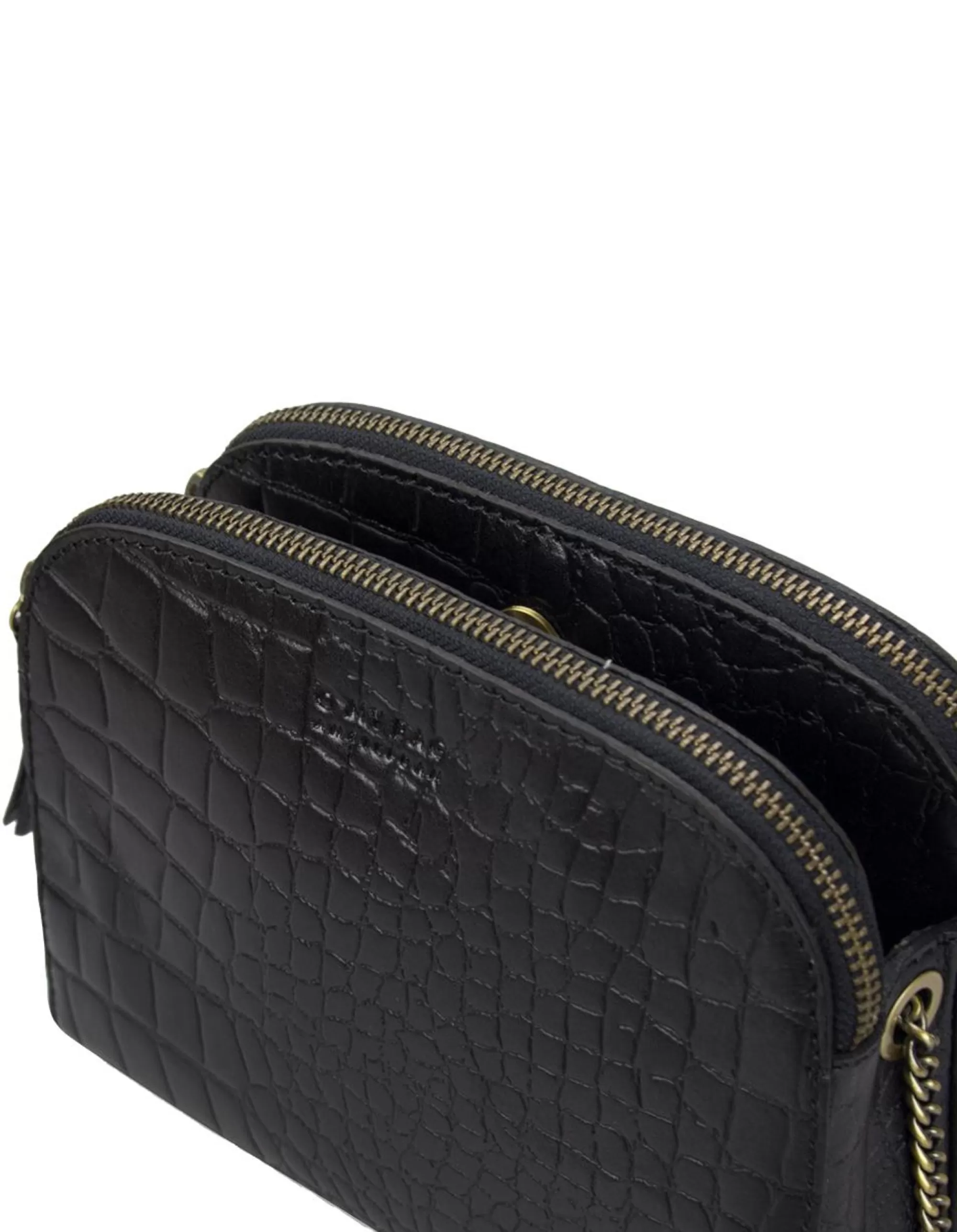 Sale Emily Classic Black Croco Crossbodytassen