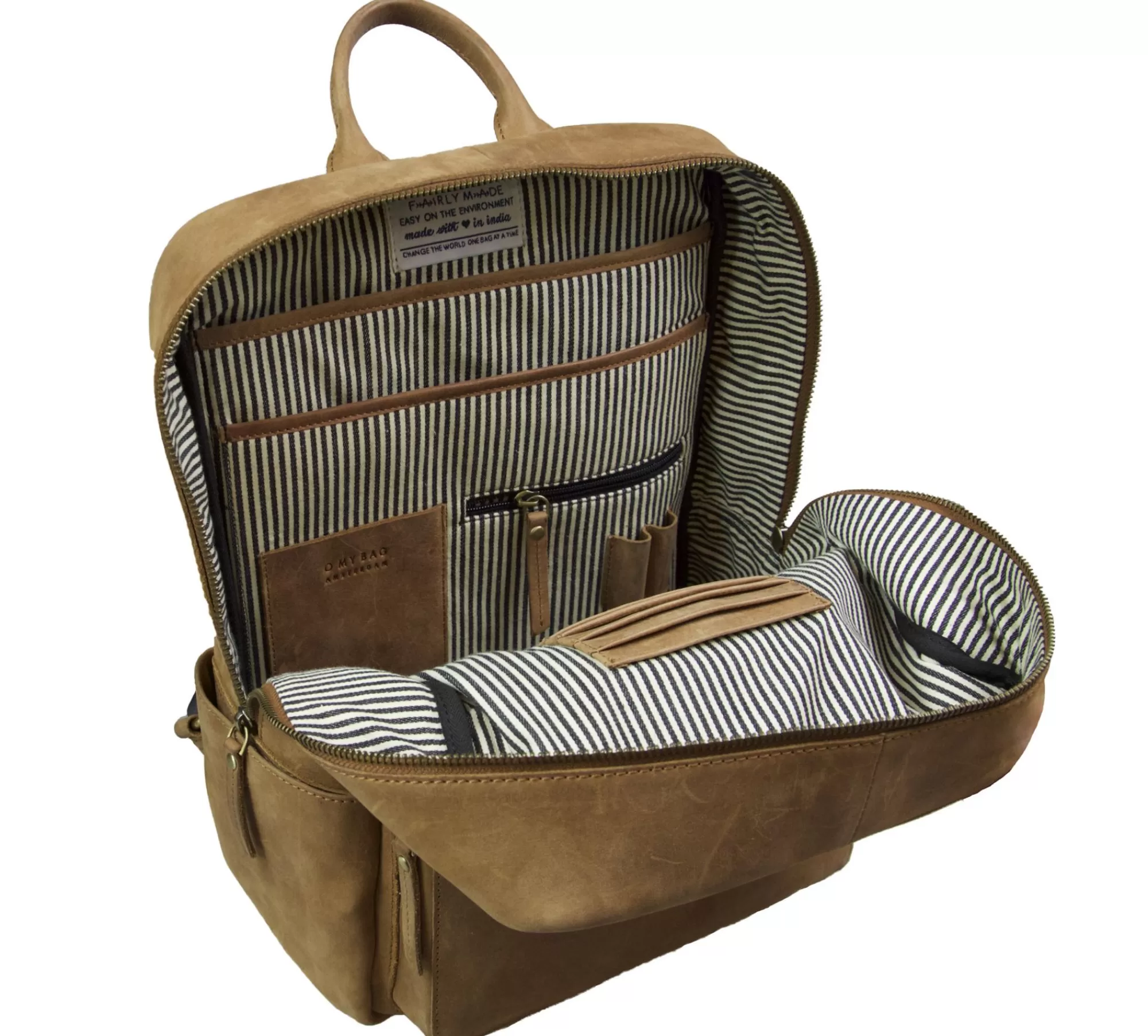 Discount John Backpack Midi Hunter Camel Laptoprugzakken