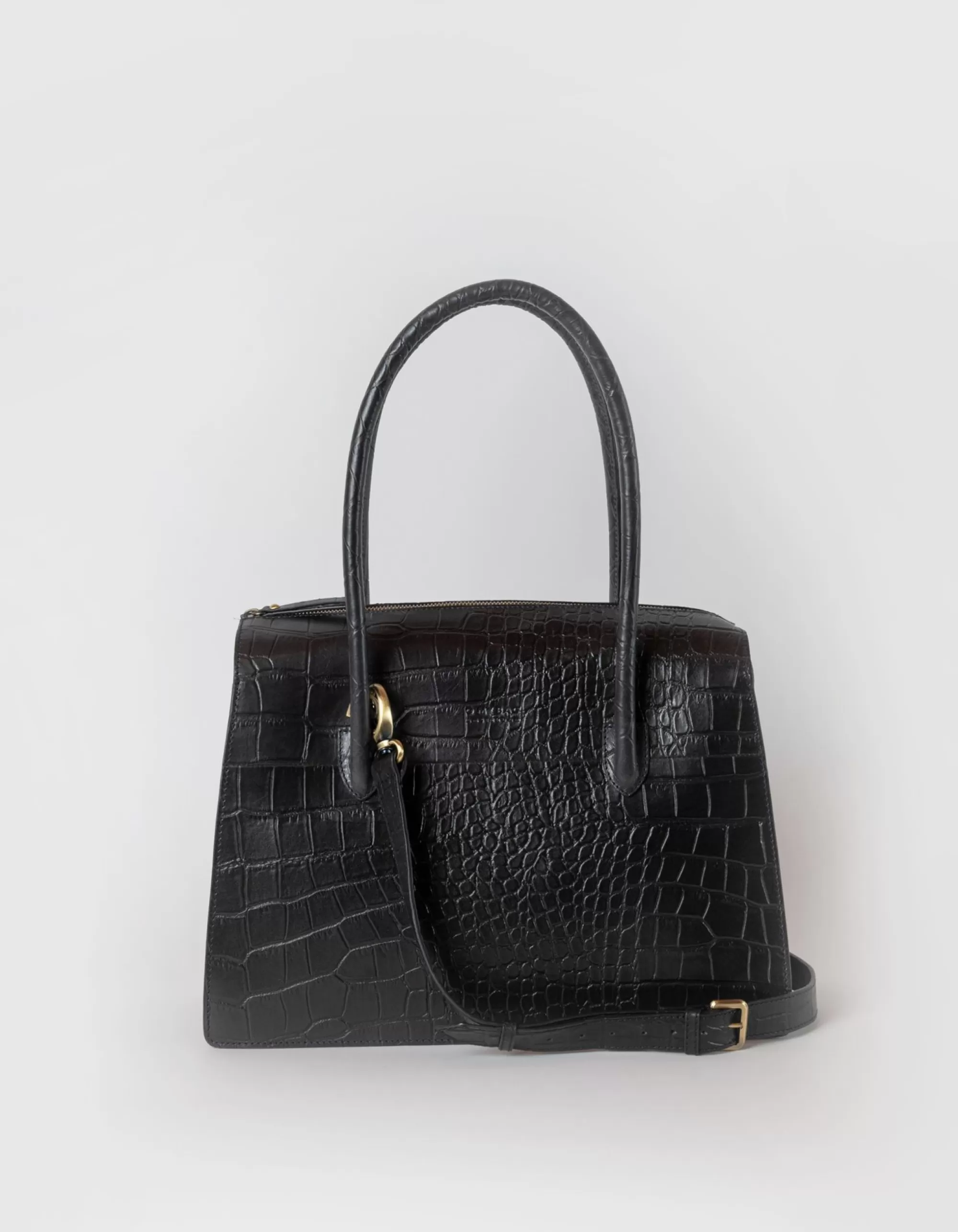 Cheap Kate Classic Black Croco Laptoptassen