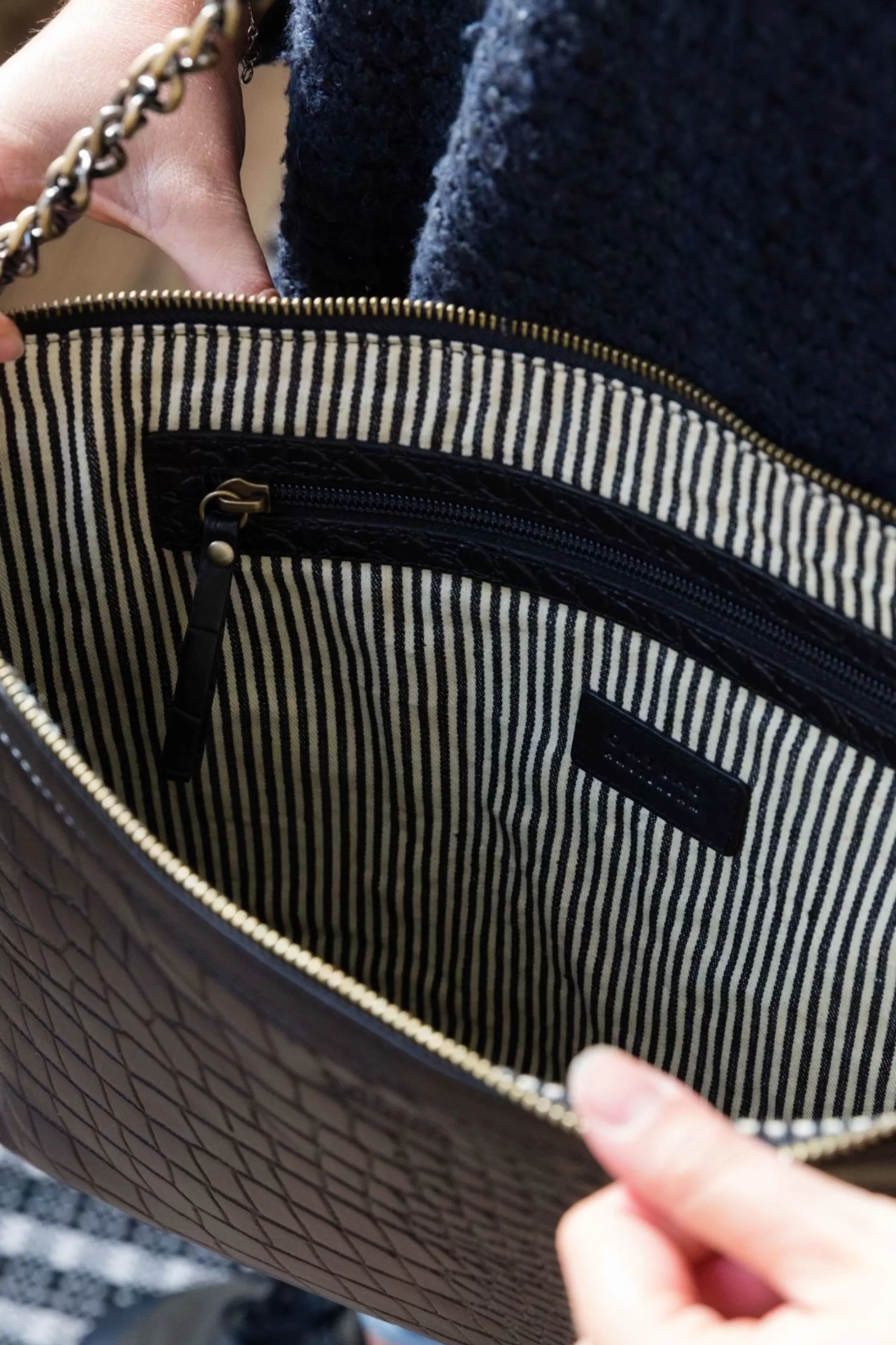 Outlet Scarlet Classic Black Croco Crossbodytassen