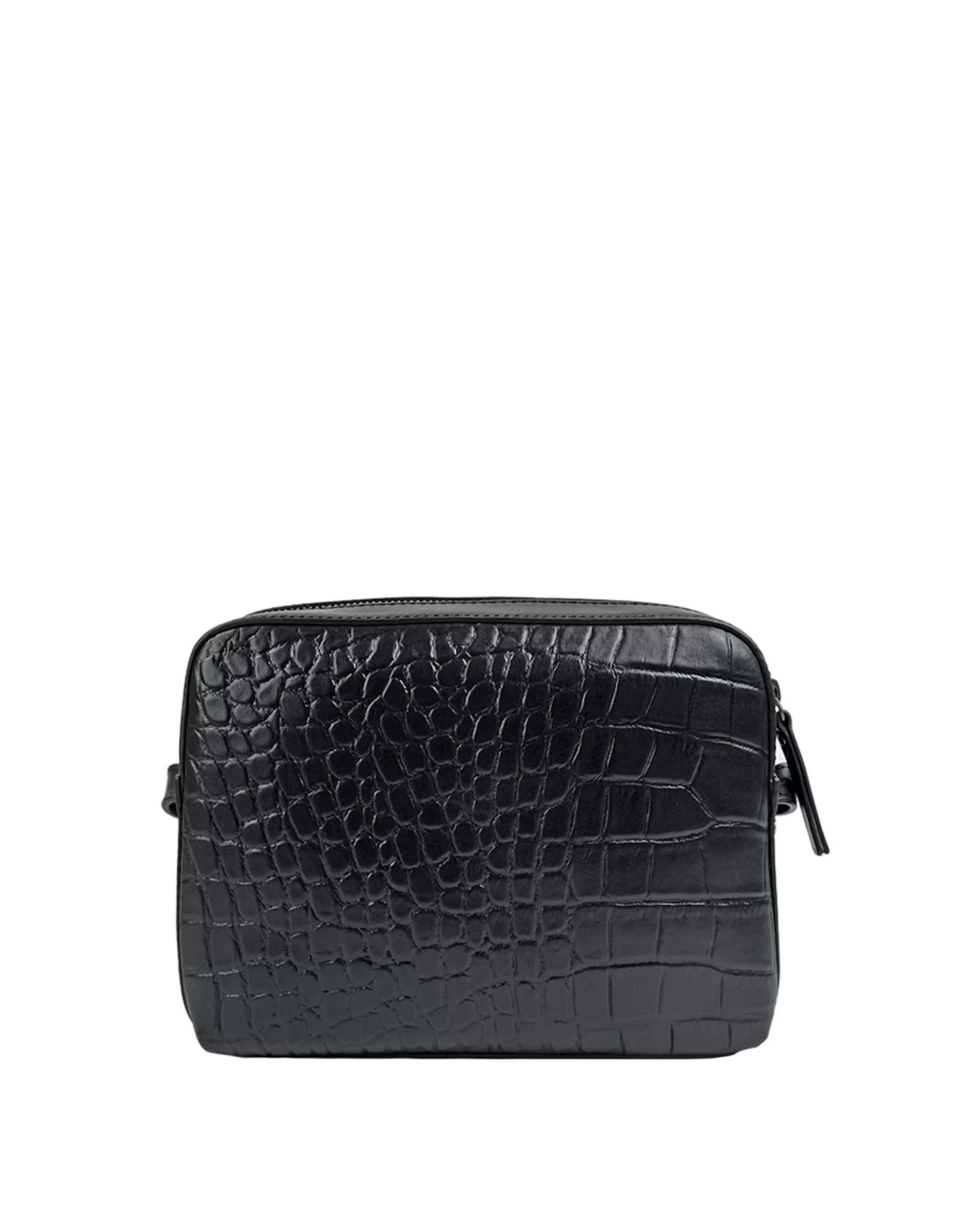 Shop Sue Classic Black Croco Crossbodytassen