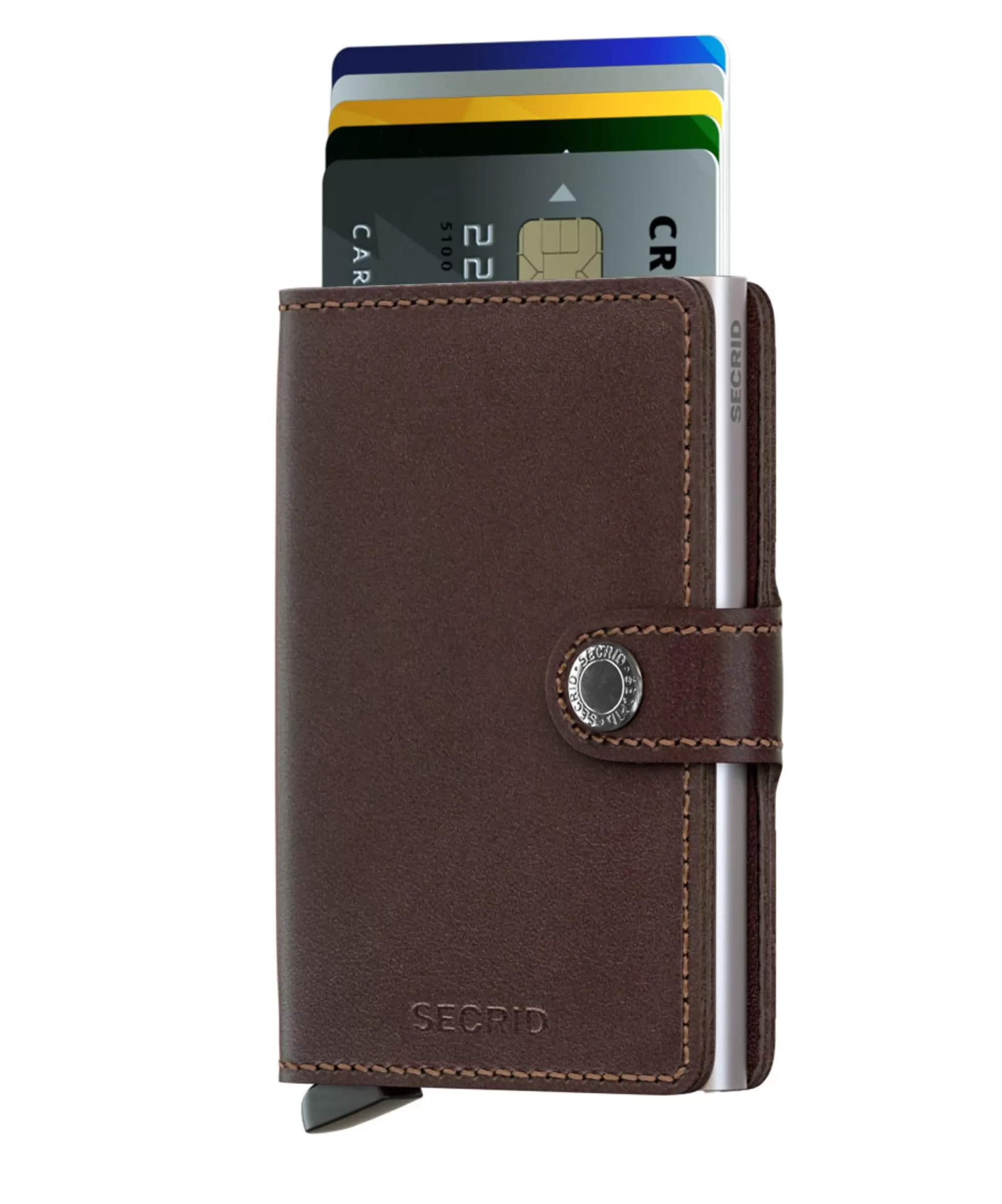 Shop Miniwallet Dark Brown Pasjeshouders