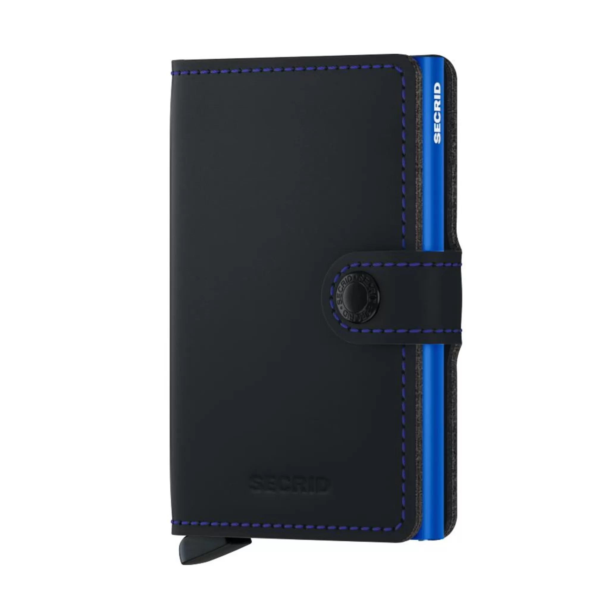 Store Miniwallet Matte Black Blue Pasjeshouders