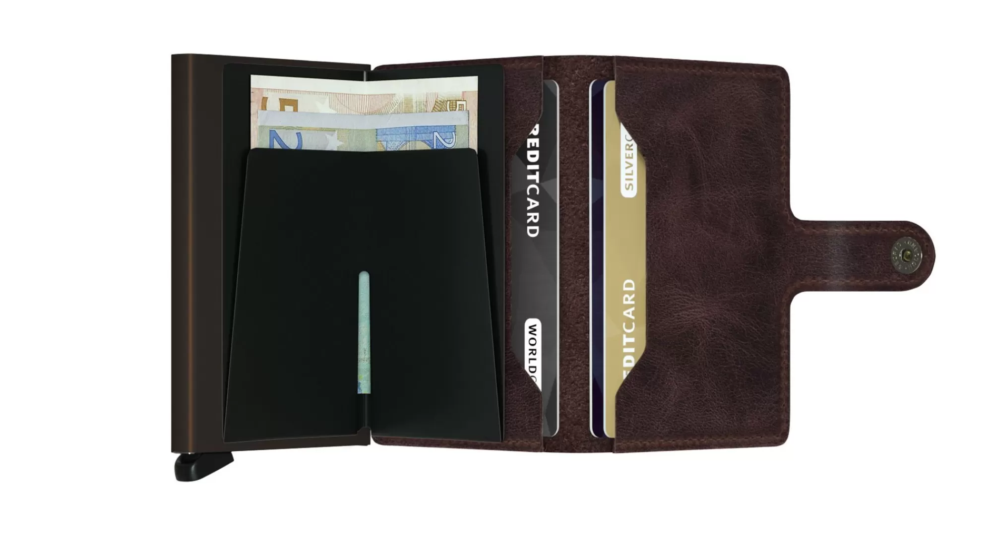 Store Miniwallet Vintage Chocolate Pasjeshouders