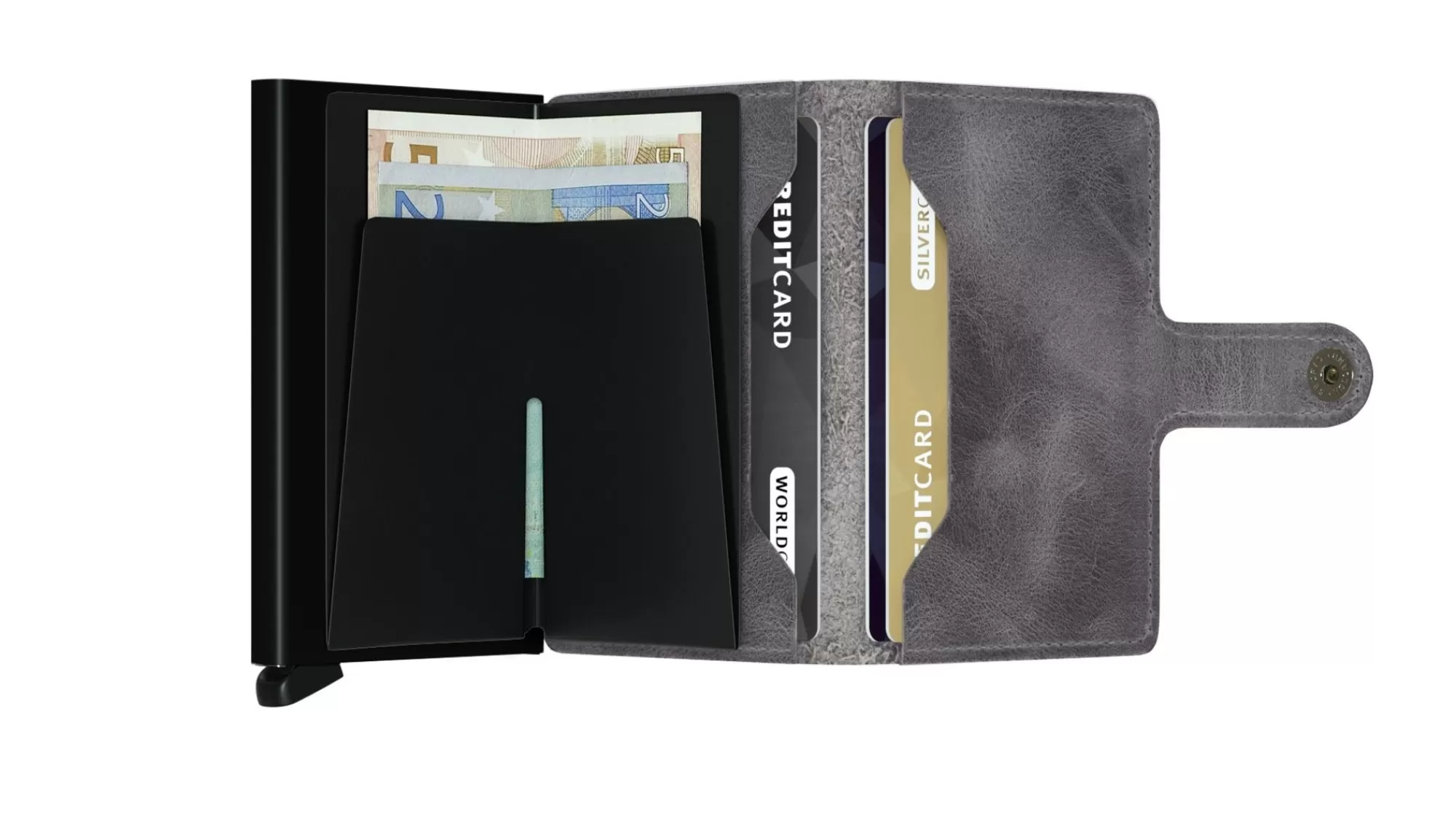Cheap Miniwallet Vintage Grey Black Pasjeshouders