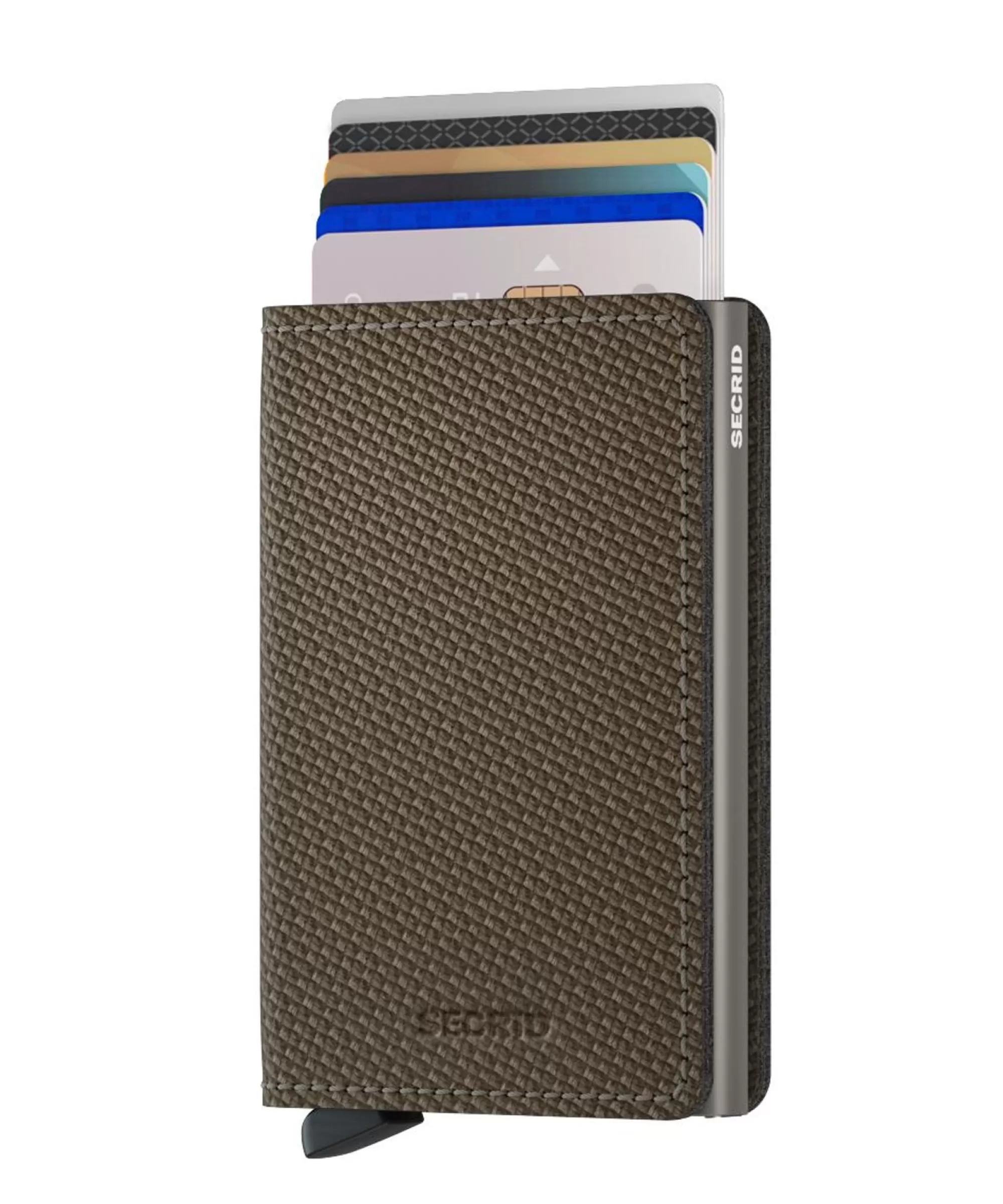 Best Slimwallet Carbon Khaki Pasjeshouders