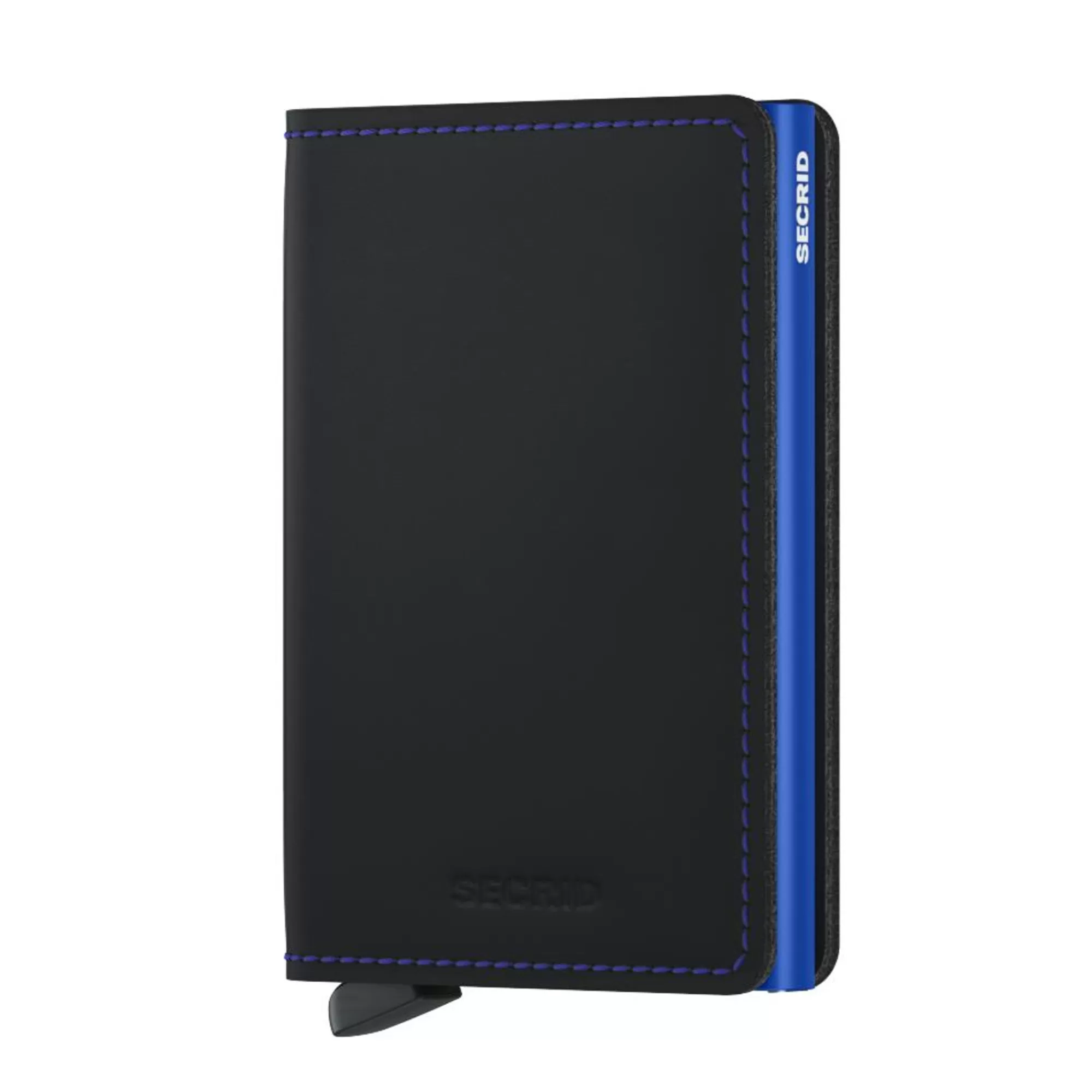 Fashion Slimwallet Matte Black Blue Pasjeshouders